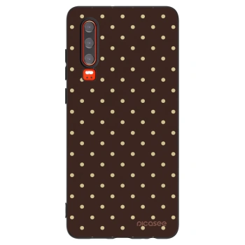 Picasee silikónový čierny obal pre Huawei P30 - Vanilla Dots & Chocolate