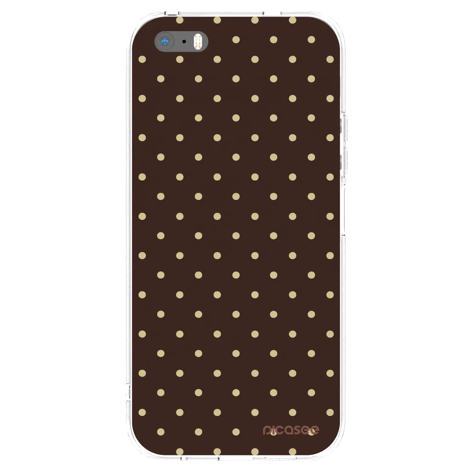 Picasee silikónový prehľadný obal pre Apple iPhone 5/5S/SE - Vanilla Dots & Chocolate