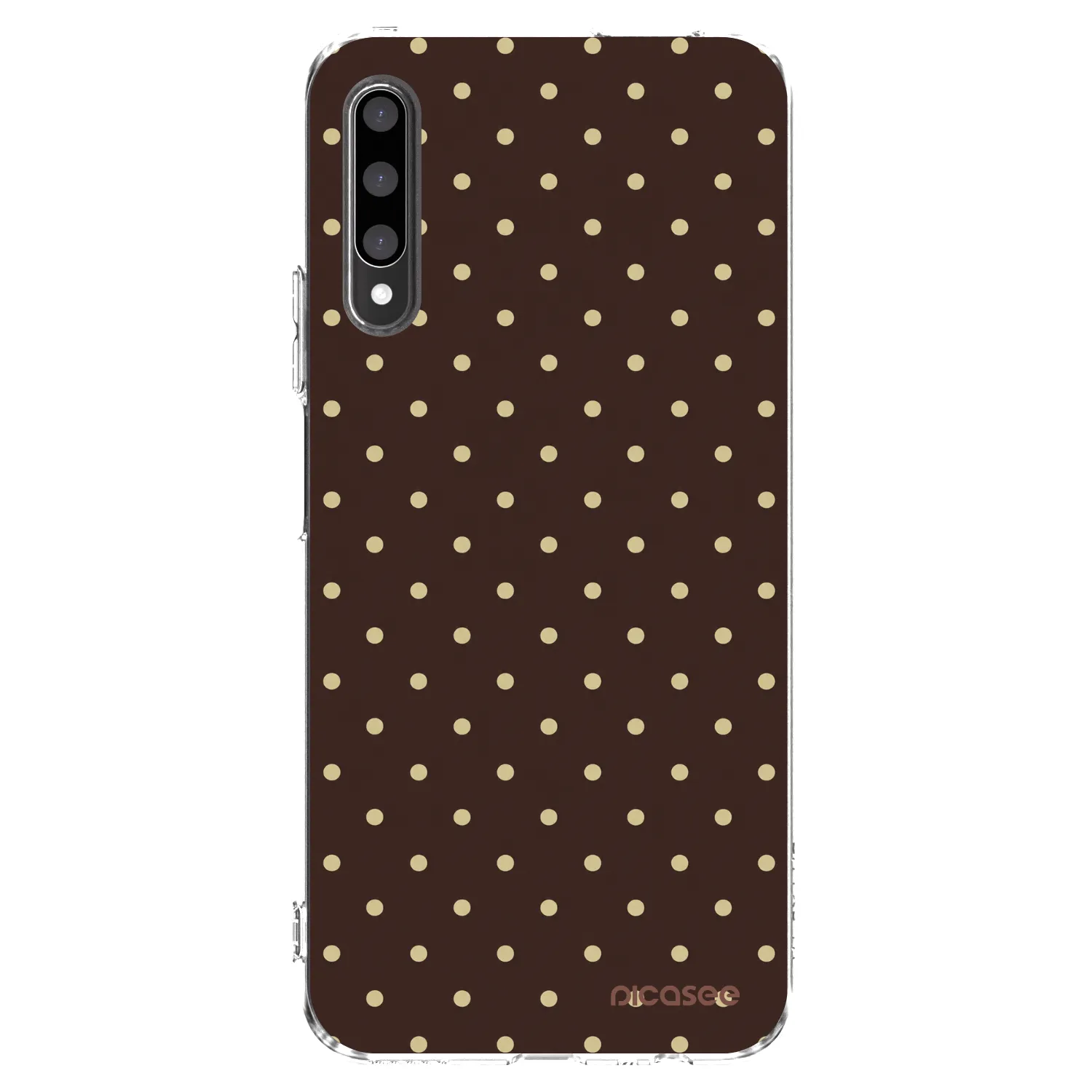 Picasee silikónový prehľadný obal pre Honor 9X Pro - Vanilla Dots & Chocolate