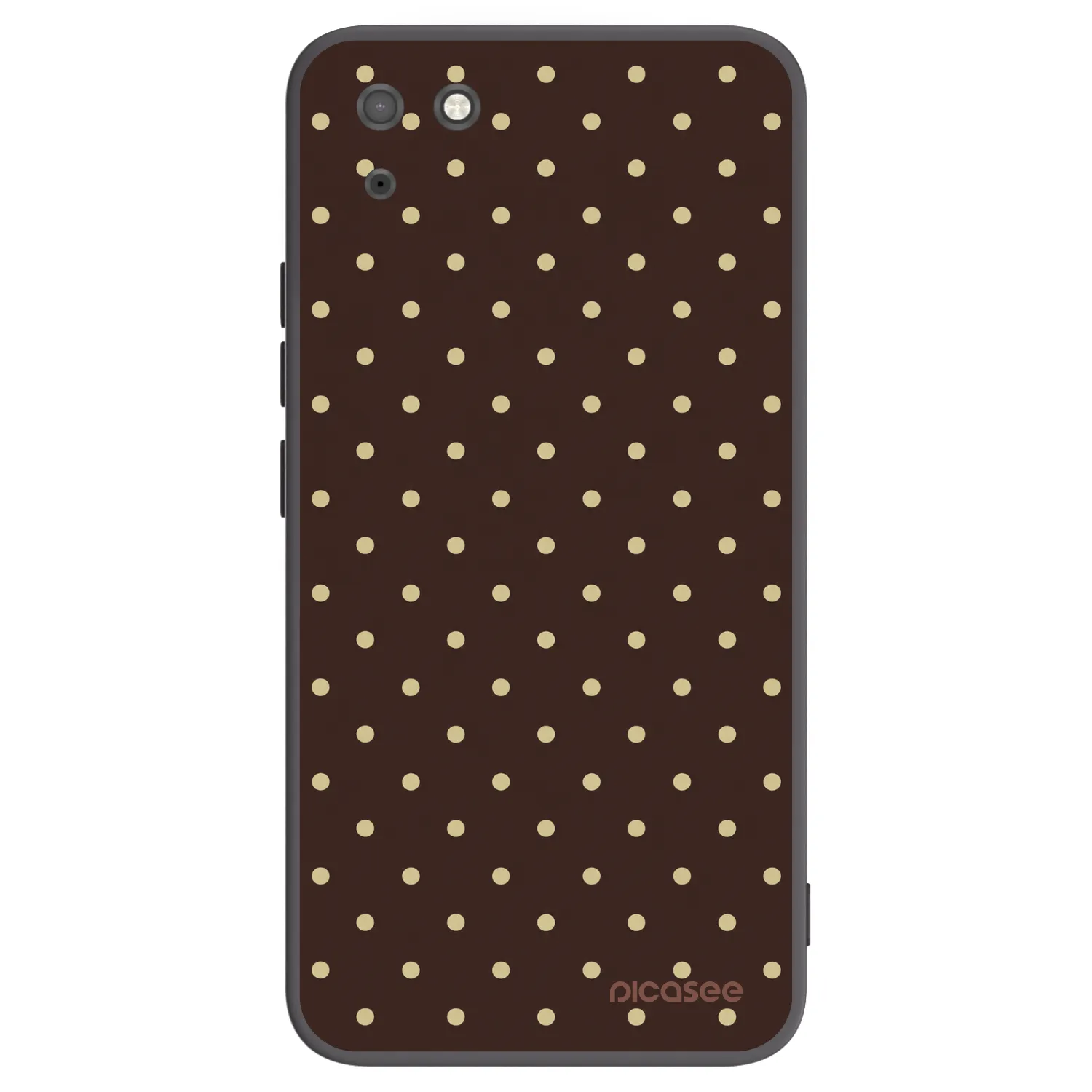 Picasee silikónový čierny obal pre Huawei Y5P - Vanilla Dots & Chocolate