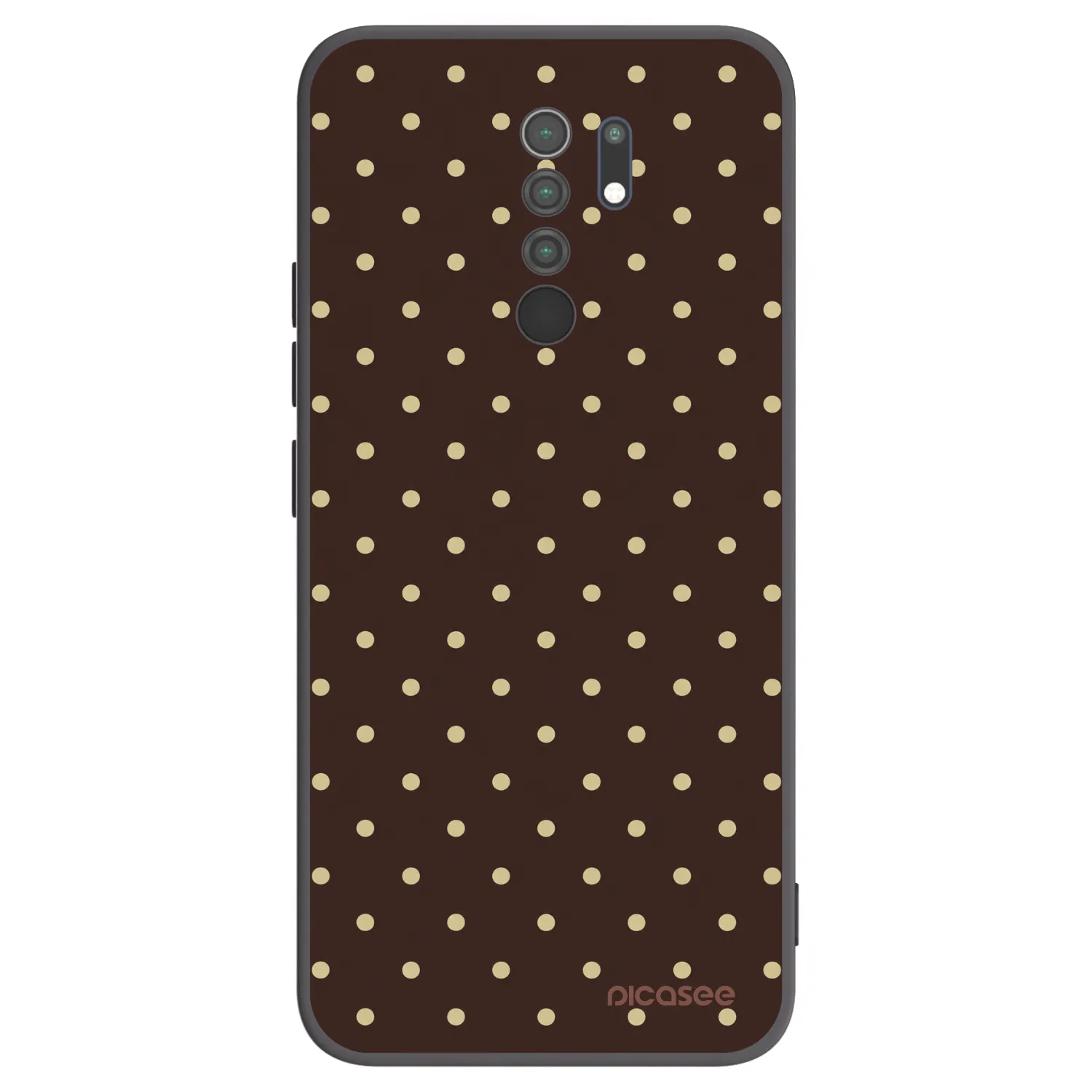 Picasee silikónový čierny obal pre Xiaomi Redmi 9 - Vanilla Dots & Chocolate
