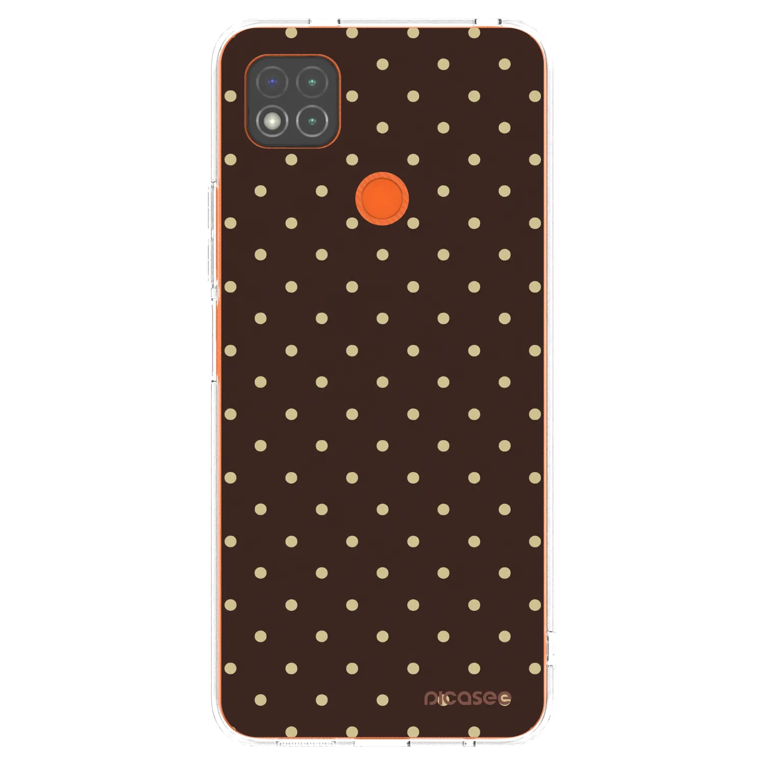 Picasee silikónový prehľadný obal pre Xiaomi Redmi 9C - Vanilla Dots & Chocolate