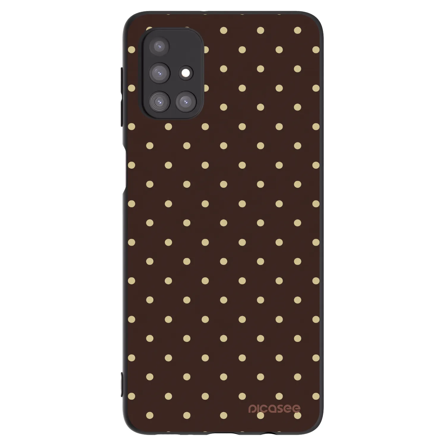 Picasee silikónový čierny obal pre Samsung Galaxy M31s - Vanilla Dots & Chocolate