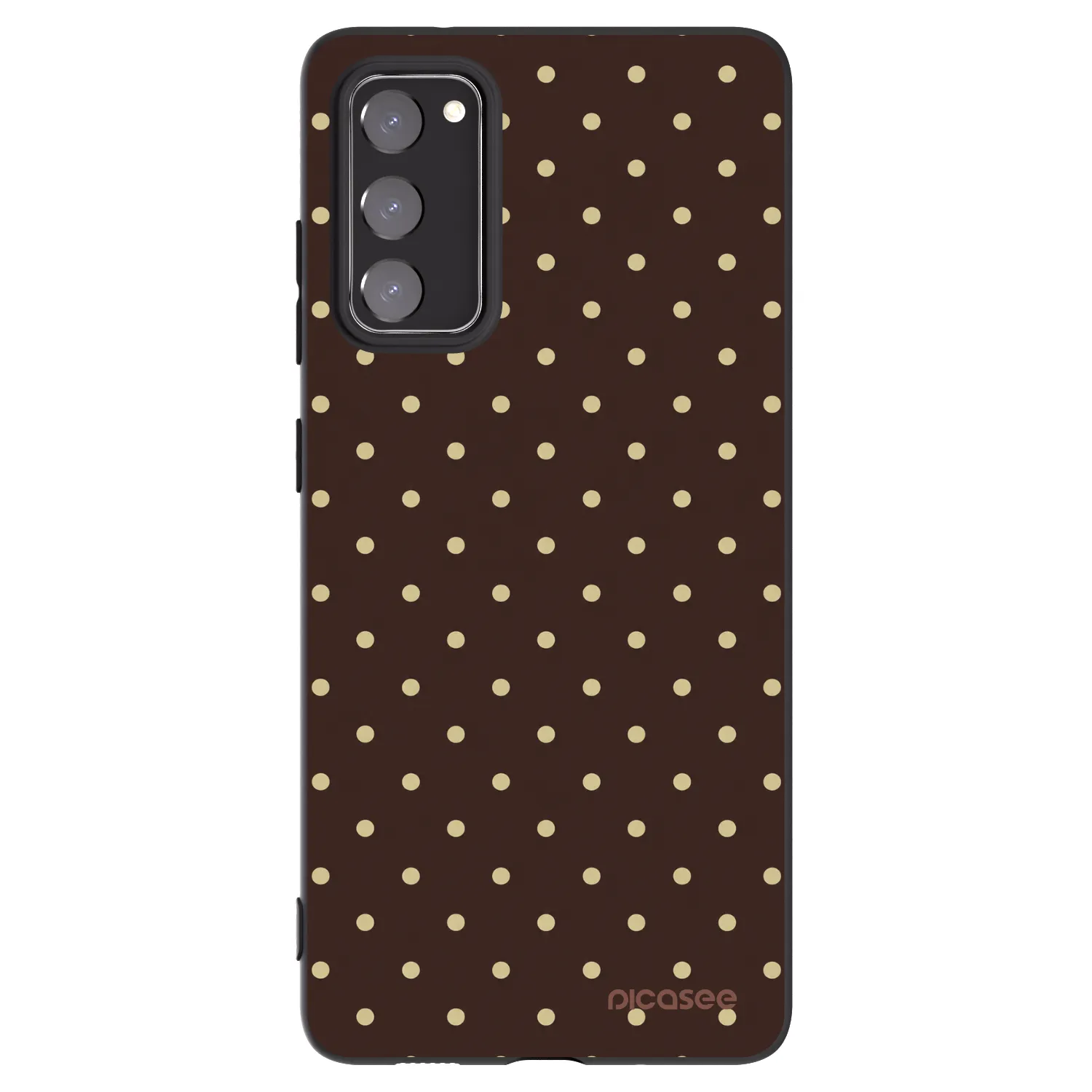 Picasee silikónový čierny obal pre Samsung Galaxy S20 FE - Vanilla Dots & Chocolate