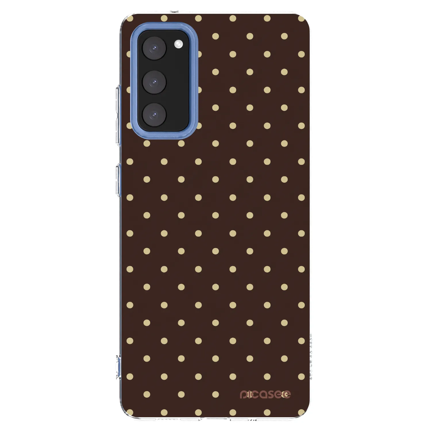 Picasee silikónový prehľadný obal pre Samsung Galaxy S20 FE - Vanilla Dots & Chocolate