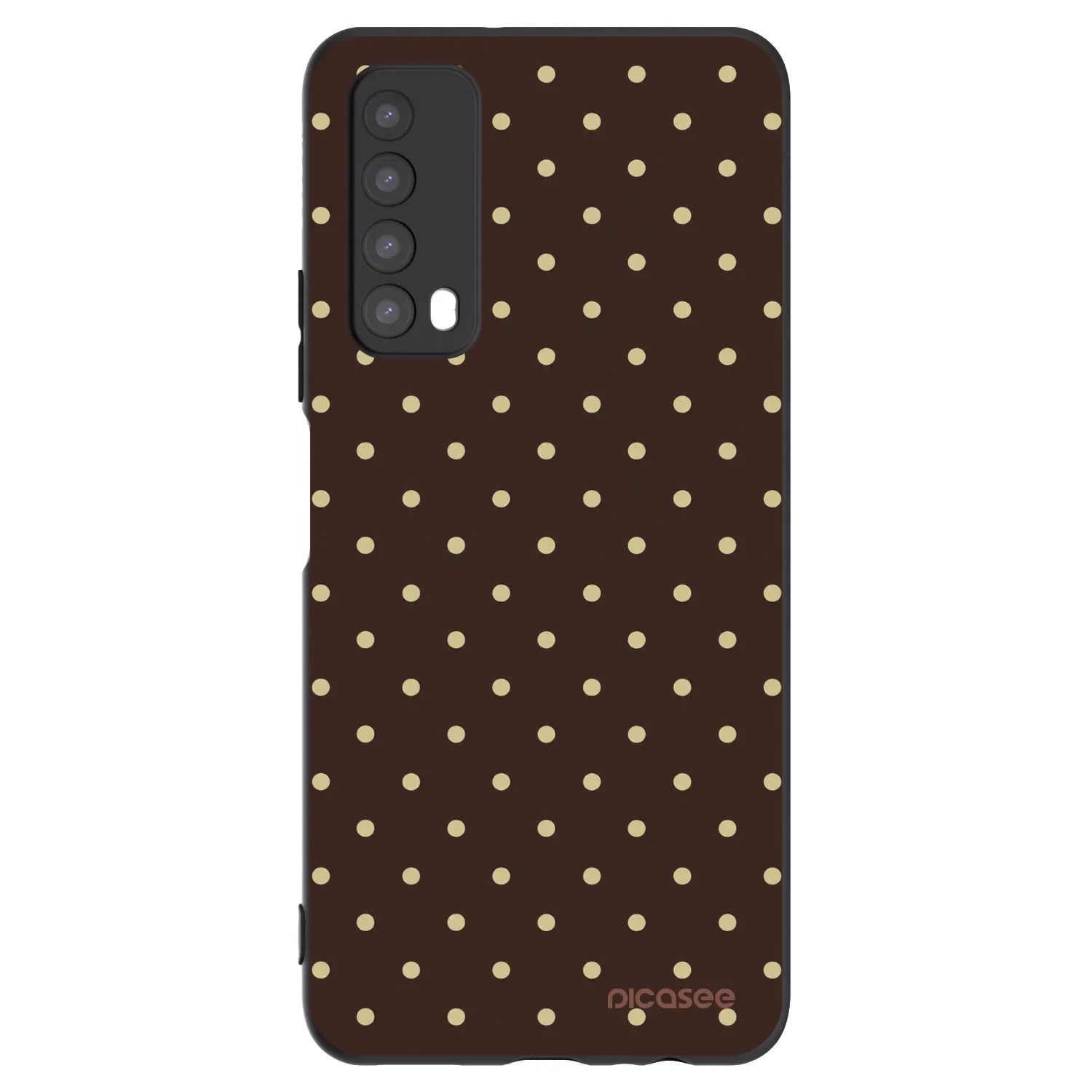 Picasee silikónový čierny obal pre Huawei P Smart 2021 - Vanilla Dots & Chocolate