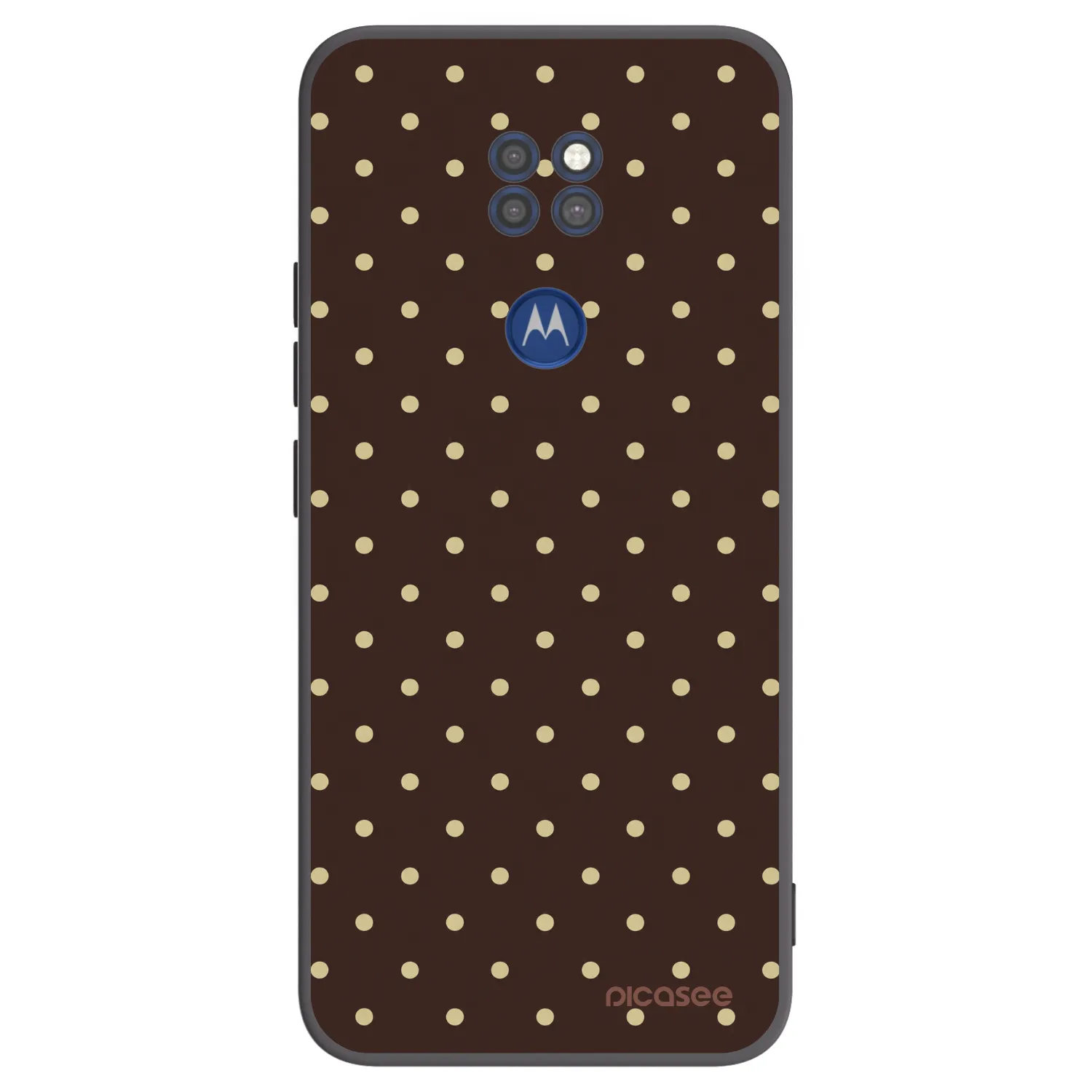 Picasee silikónový čierny obal pre Motorola Moto G9 Play - Vanilla Dots & Chocolate