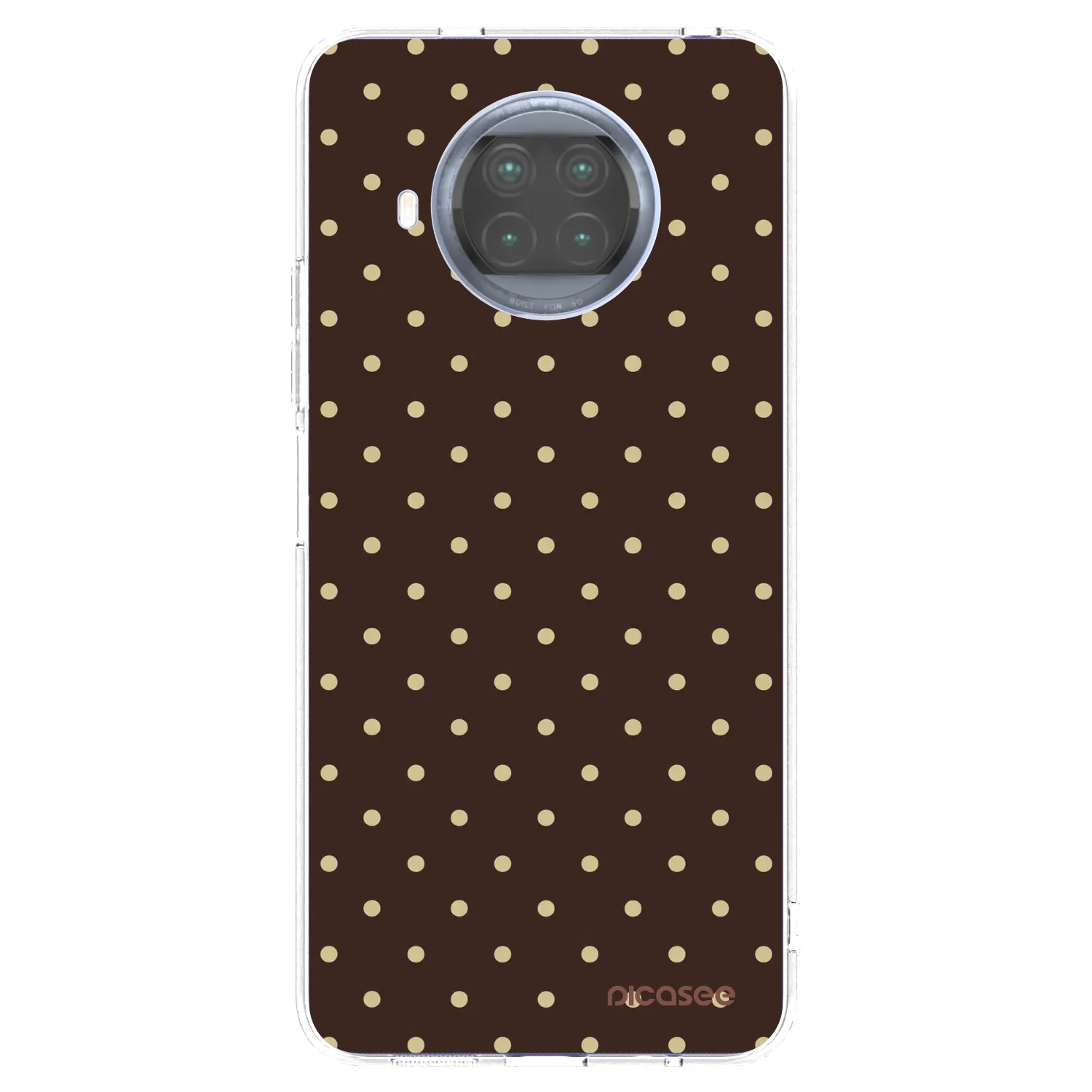 Picasee silikónový prehľadný obal pre Xiaomi Mi 10T Lite - Vanilla Dots & Chocolate