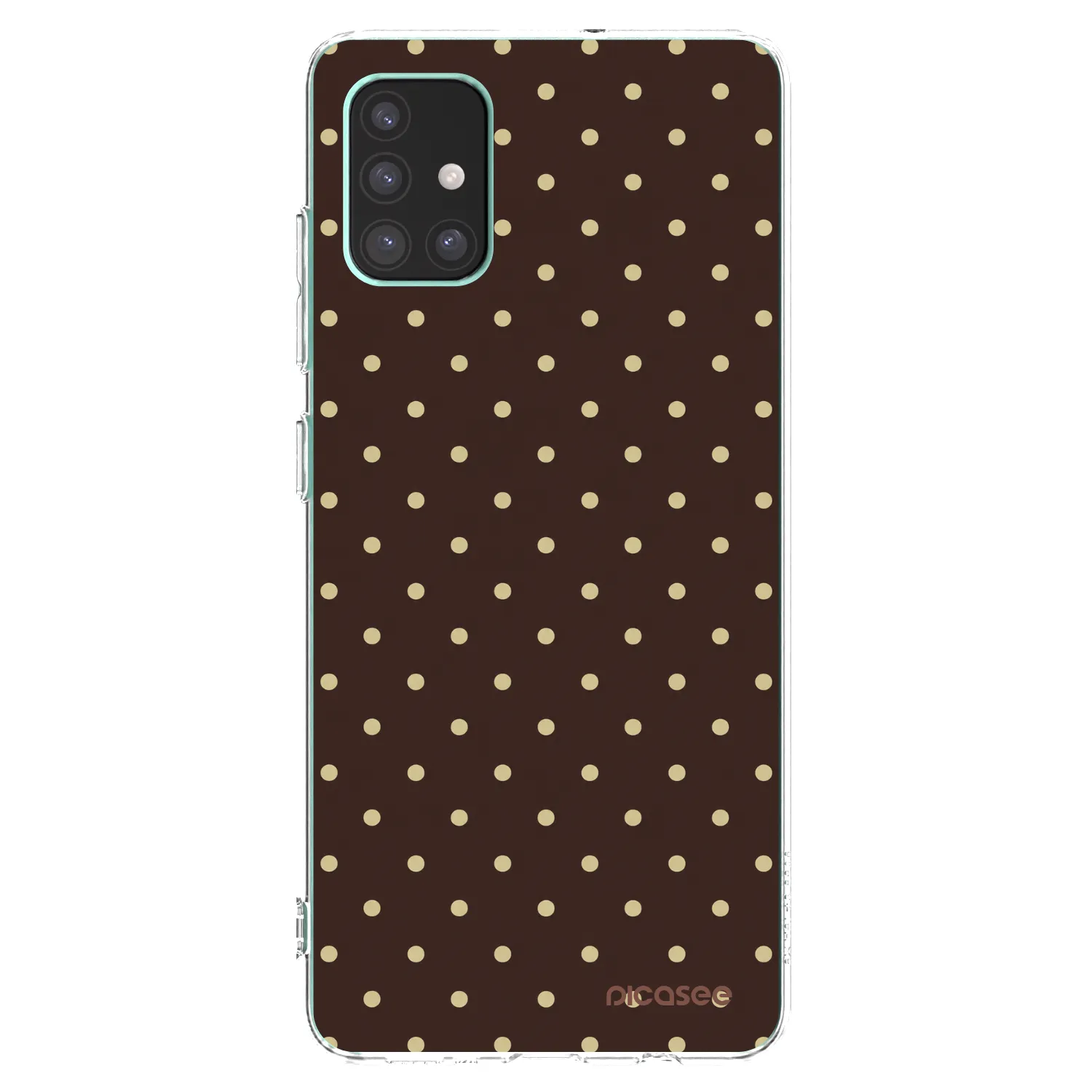 Picasee silikónový prehľadný obal pre Samsung Galaxy M51 M515F - Vanilla Dots & Chocolate