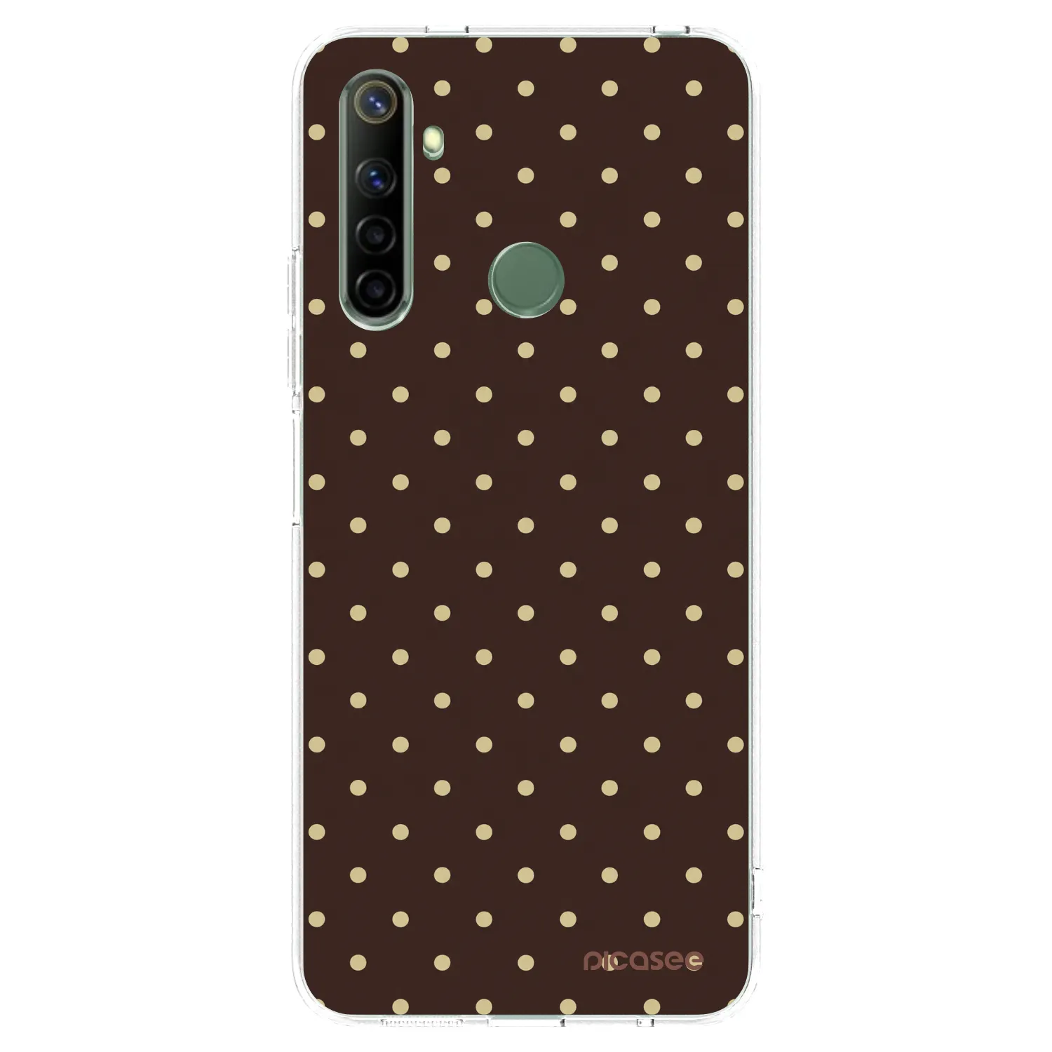 Picasee silikónový prehľadný obal pre Realme 6i - Vanilla Dots & Chocolate
