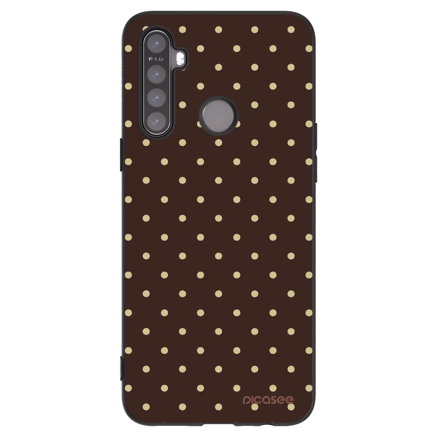 Picasee silikónový čierny obal pre Realme 5 - Vanilla Dots & Chocolate