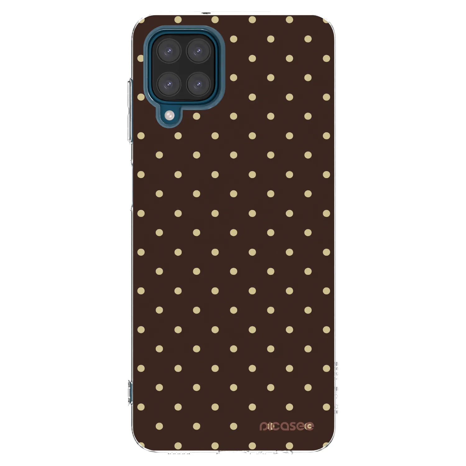 Picasee silikónový prehľadný obal pre Samsung Galaxy A12 A125F - Vanilla Dots & Chocolate