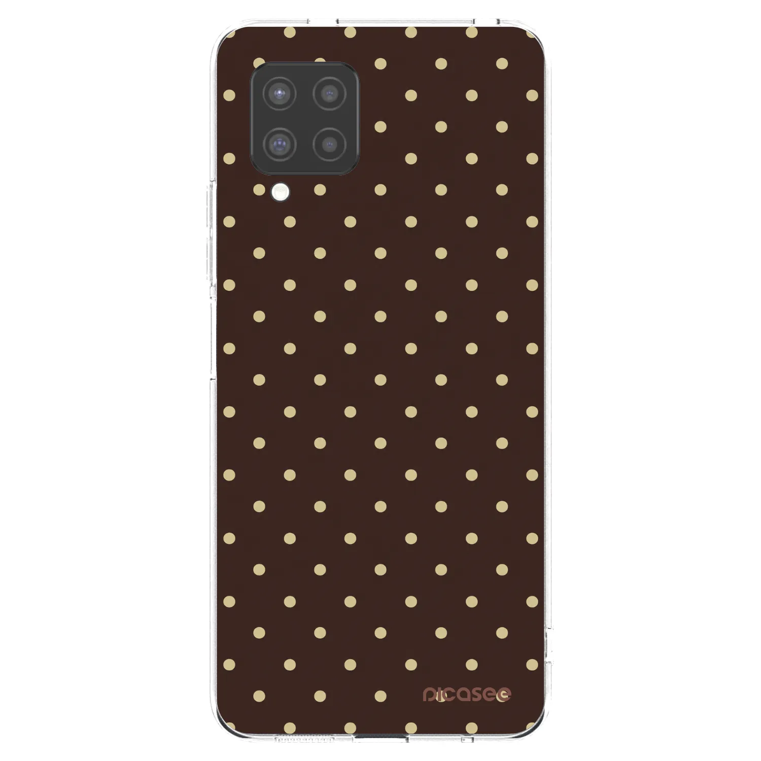 Picasee silikónový prehľadný obal pre Samsung Galaxy A42 A426B - Vanilla Dots & Chocolate