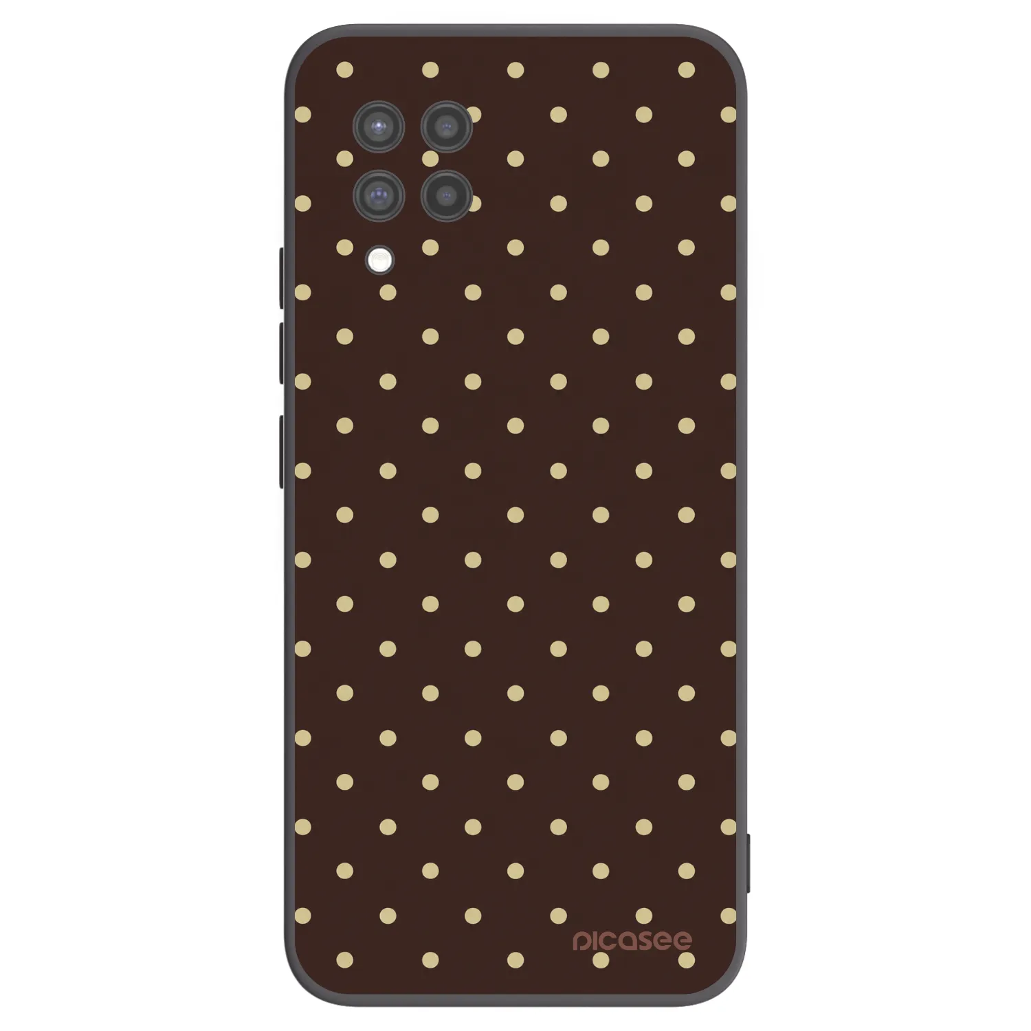 Picasee silikónový čierny obal pre Samsung Galaxy A42 A426B - Vanilla Dots & Chocolate