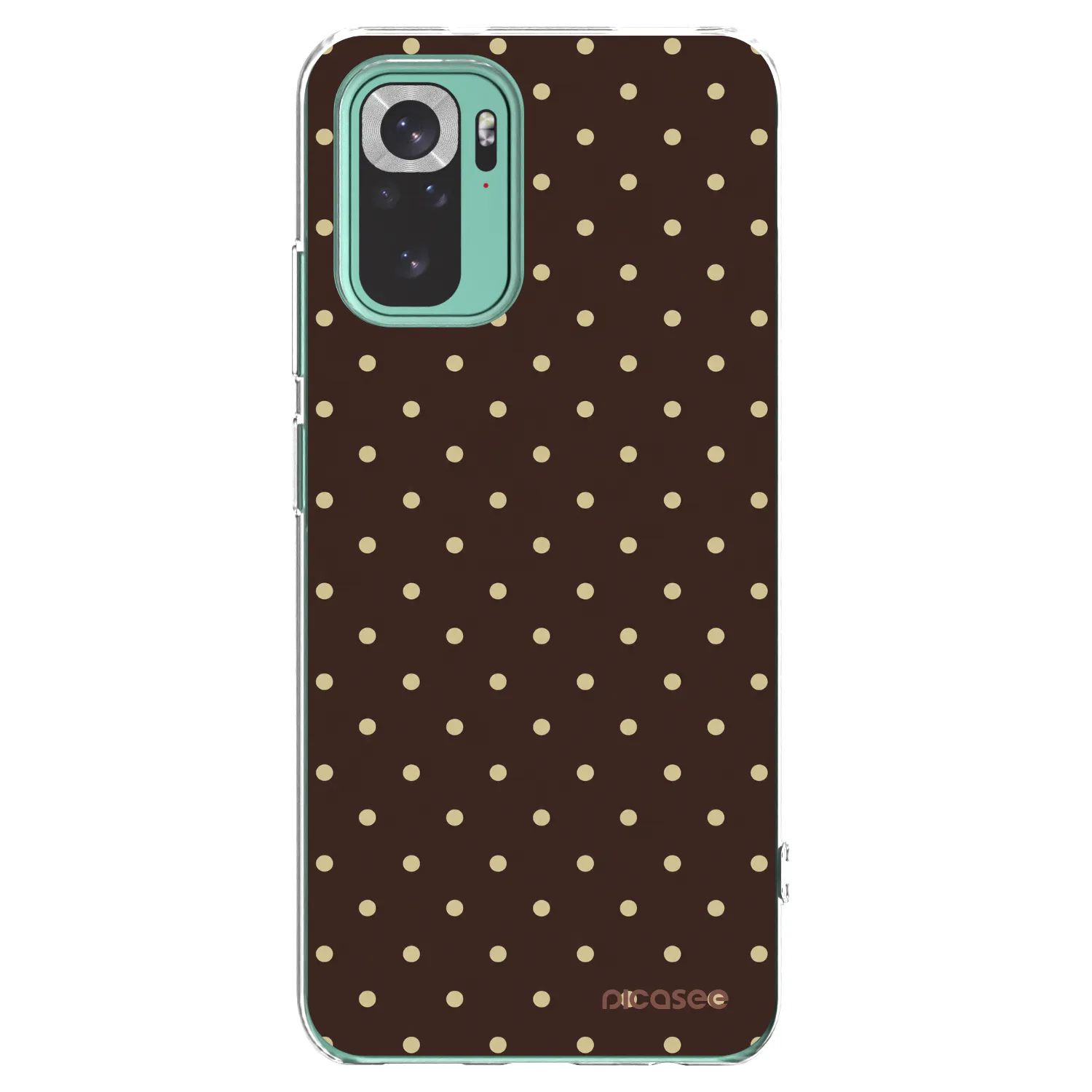 Picasee silikónový prehľadný obal pre Xiaomi Redmi Note 10 Pro - Vanilla Dots & Chocolate