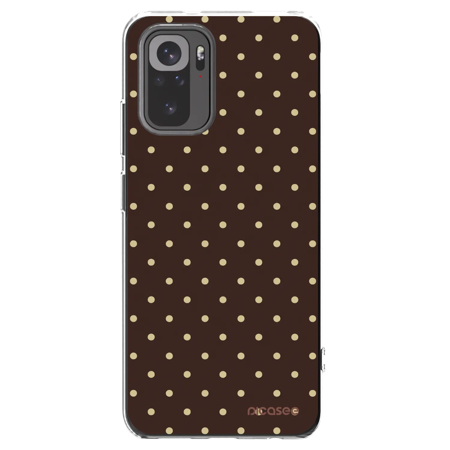 Picasee silikónový prehľadný obal pre Xiaomi Redmi Note 10S - Vanilla Dots & Chocolate