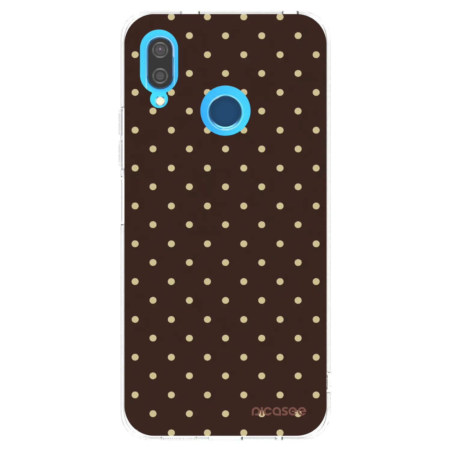 Picasee silikónový prehľadný obal pre Huawei P20 Lite - Vanilla Dots & Chocolate