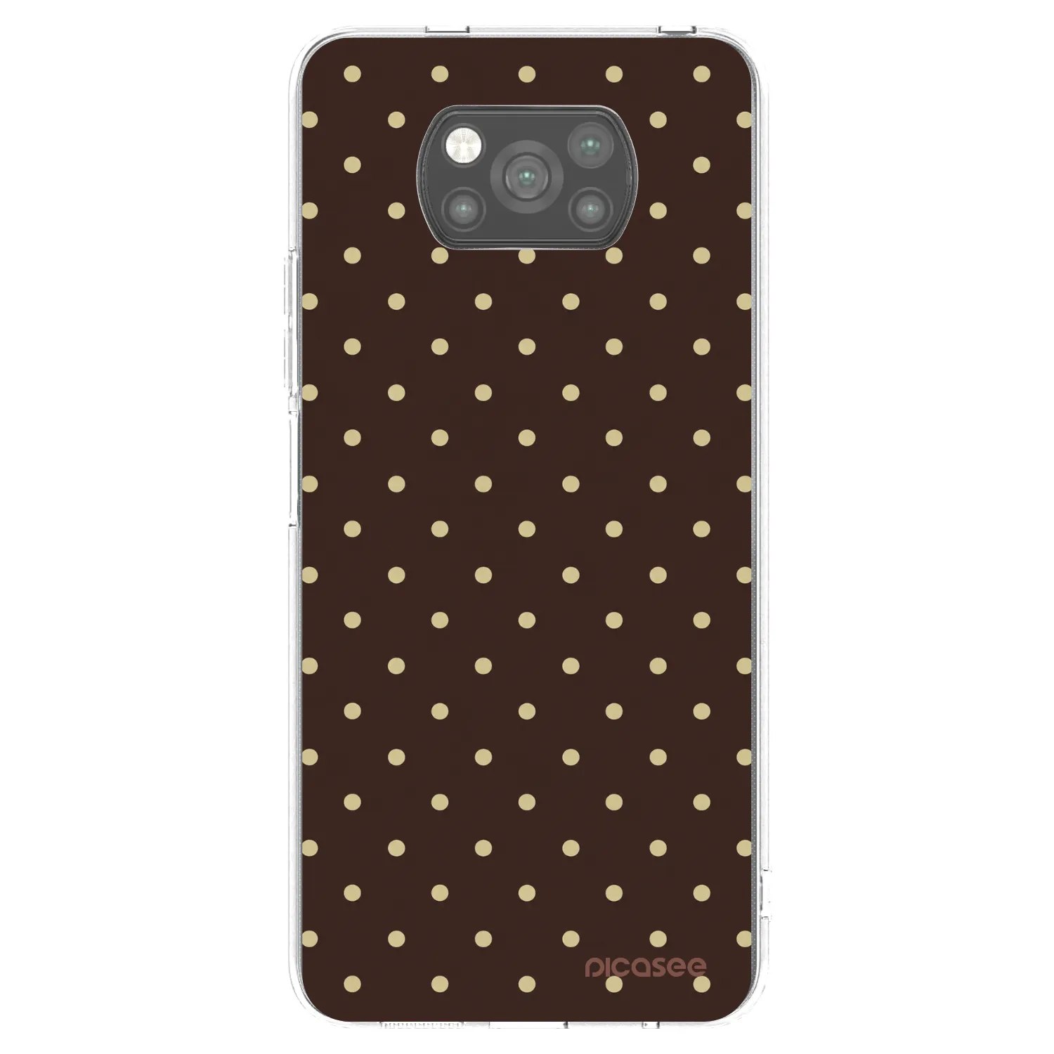 Picasee silikónový čierny obal pre Xiaomi Poco X3 Pro - Vanilla Dots & Chocolate