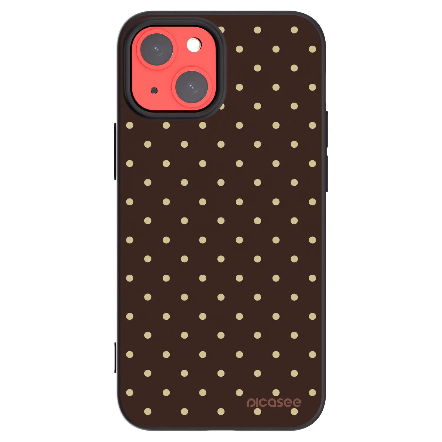 Picasee silikónový čierny obal pre Apple iPhone 13 mini - Vanilla Dots & Chocolate