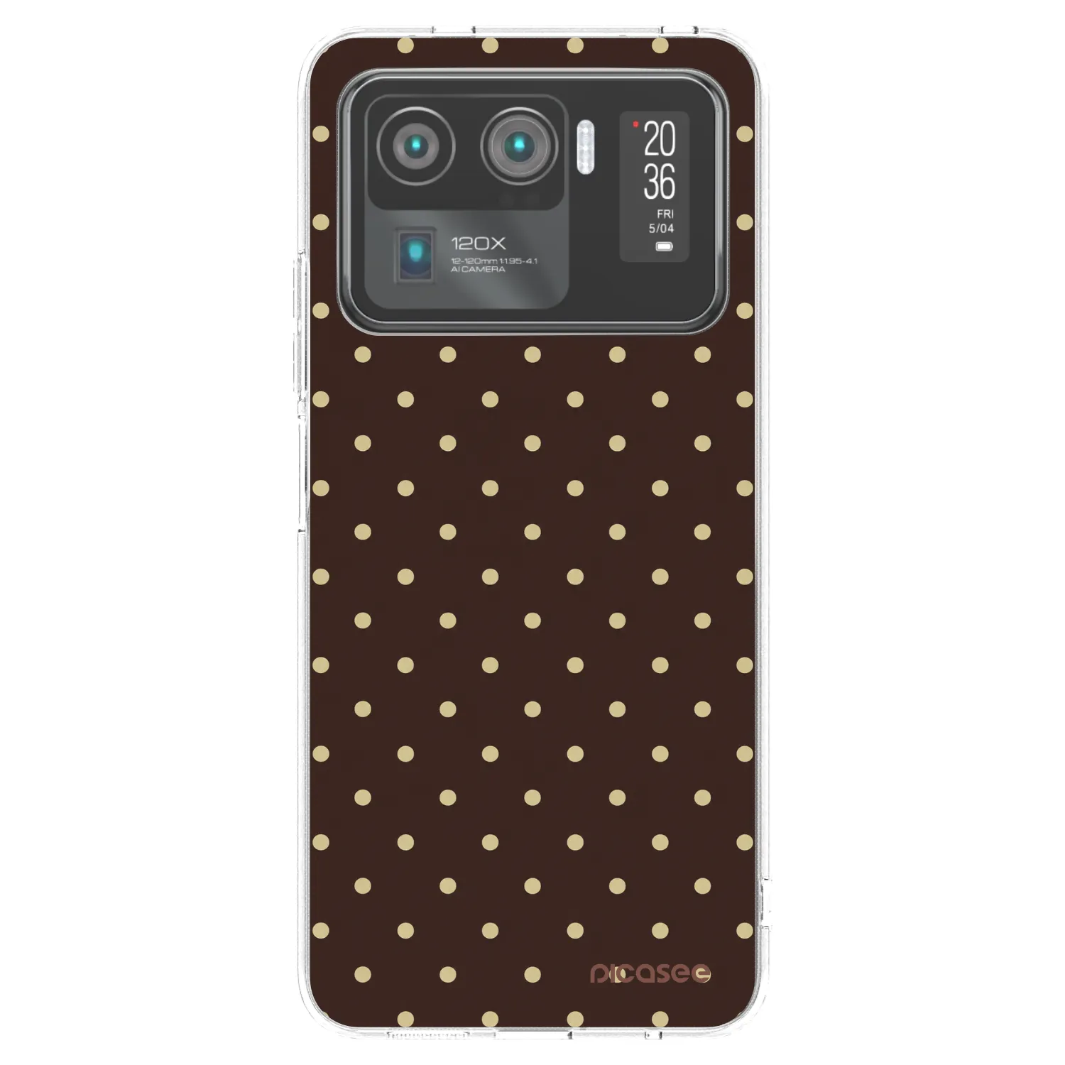 Picasee silikónový prehľadný obal pre Xiaomi Mi 11 Ultra - Vanilla Dots & Chocolate