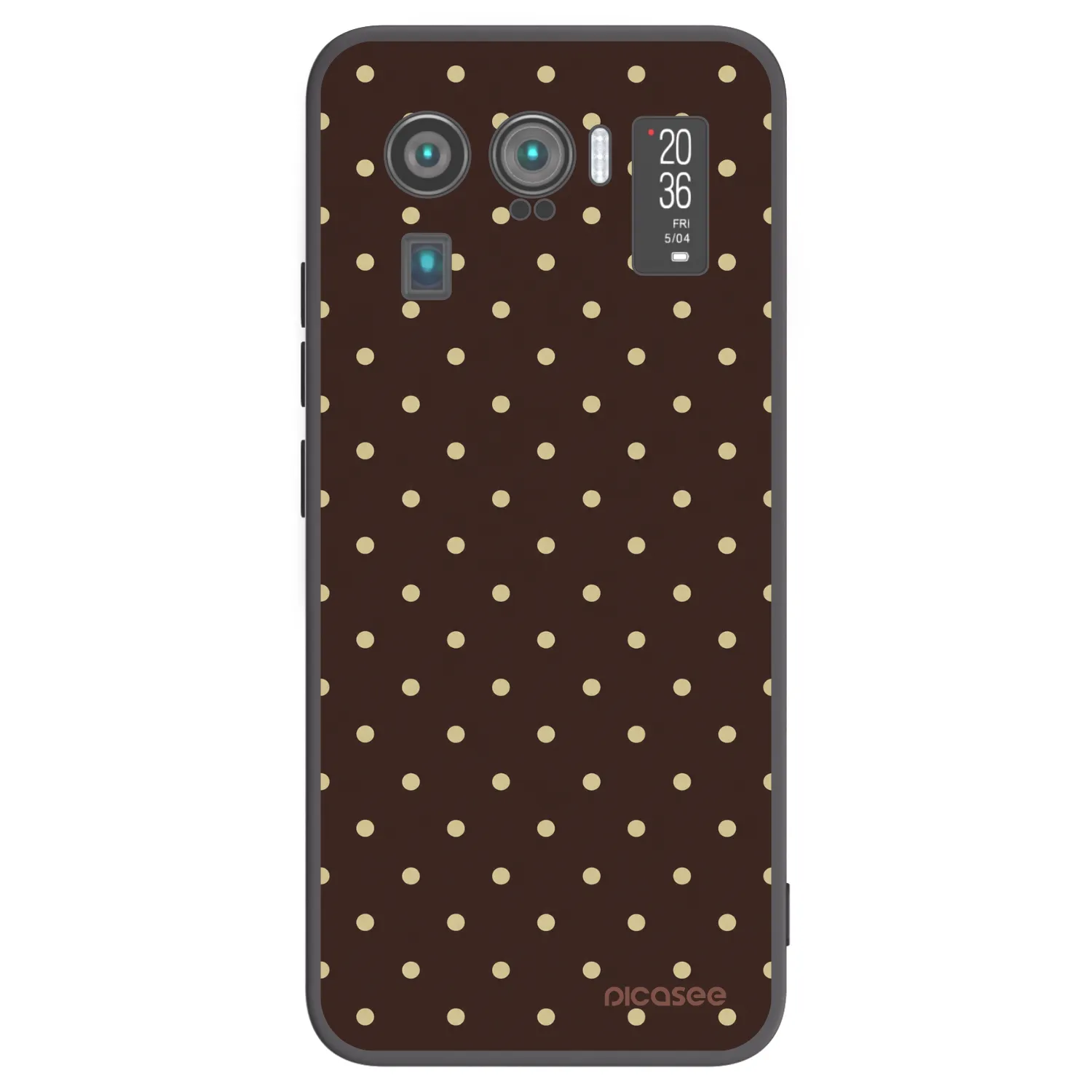 Picasee silikónový čierny obal pre Xiaomi Mi 11 Ultra - Vanilla Dots & Chocolate