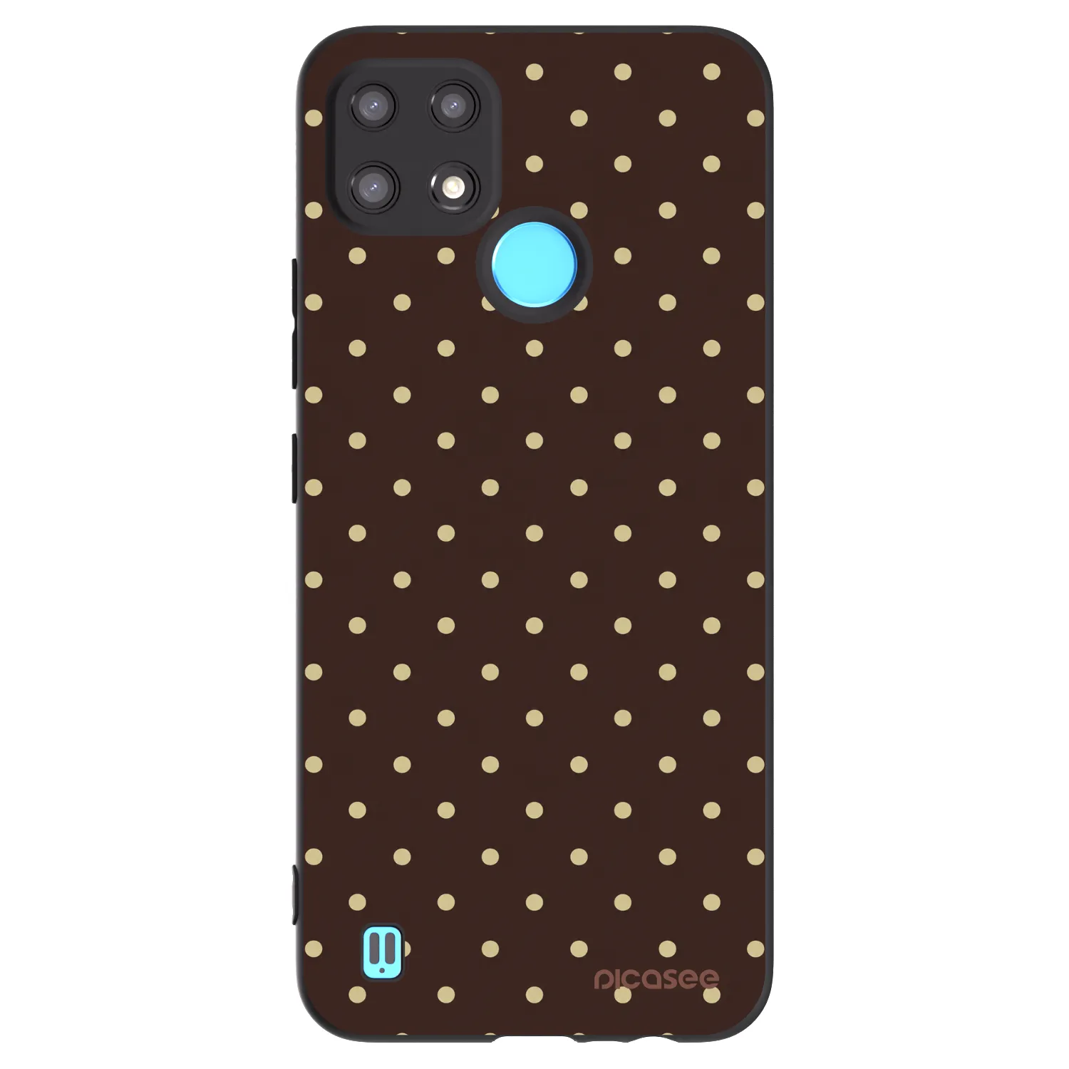 Picasee silikónový čierny obal pre Realme C21 - Vanilla Dots & Chocolate