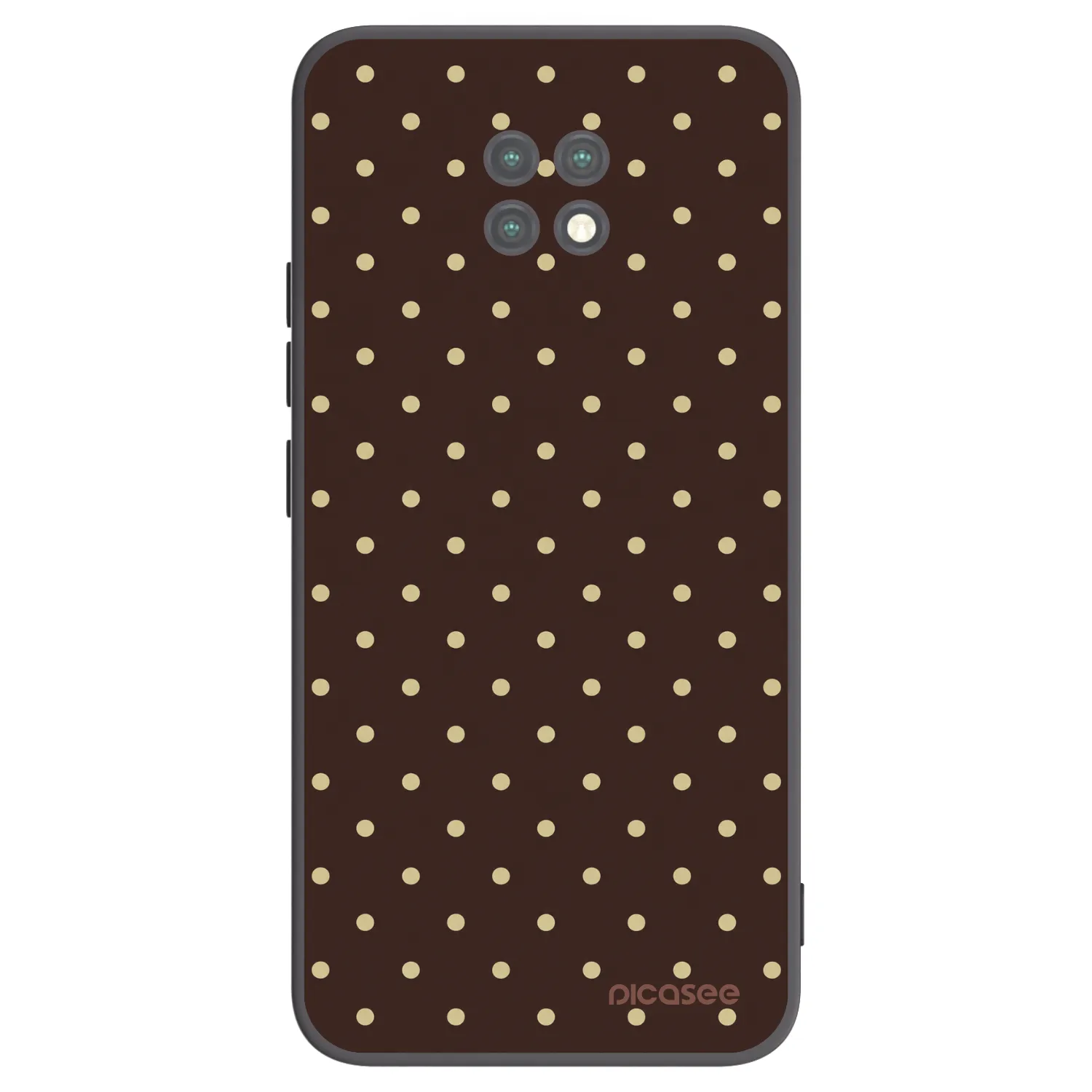 Picasee silikónový čierny obal pre Xiaomi Redmi Note 9T - Vanilla Dots & Chocolate