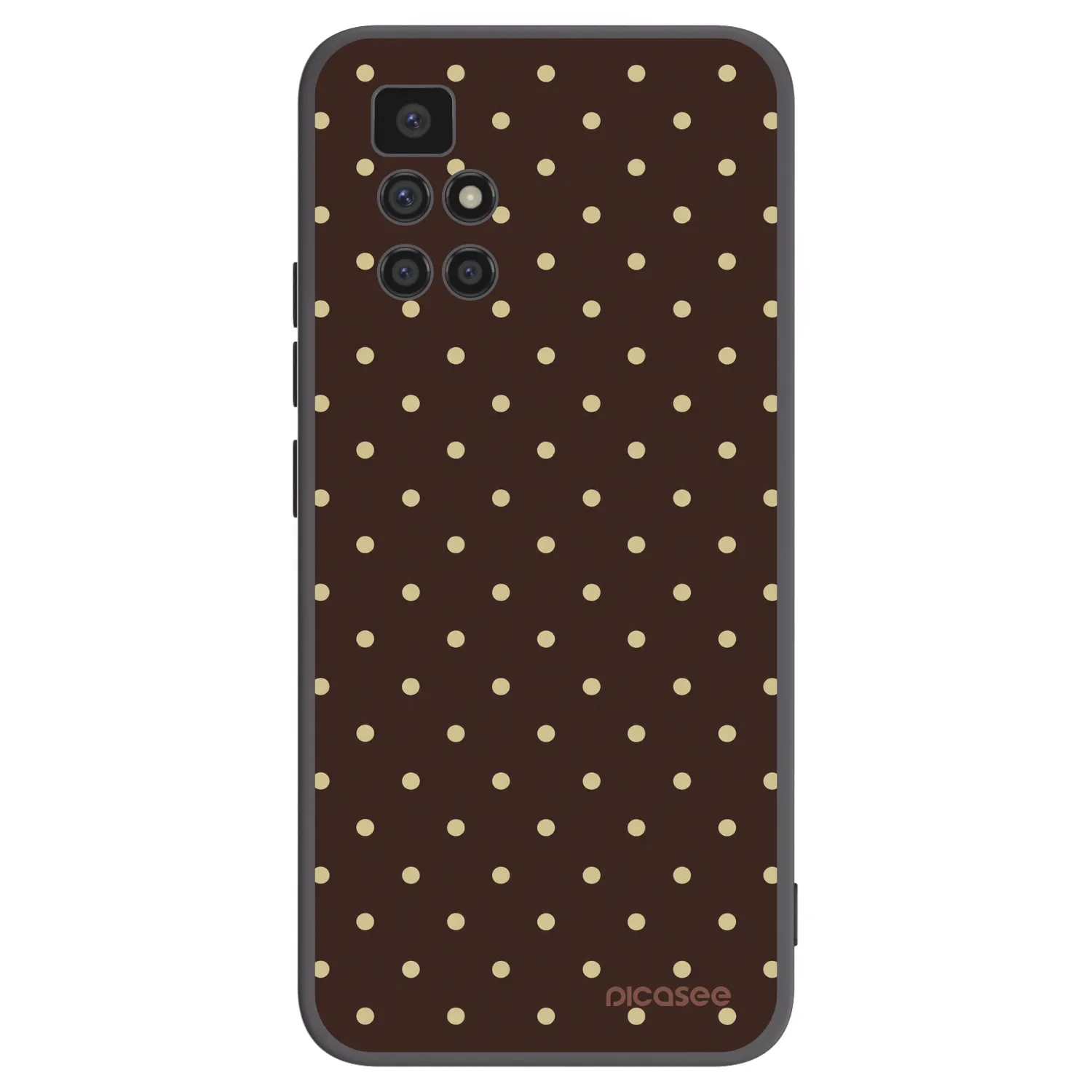 Picasee silikónový čierny obal pre Xiaomi Redmi 10 - Vanilla Dots & Chocolate