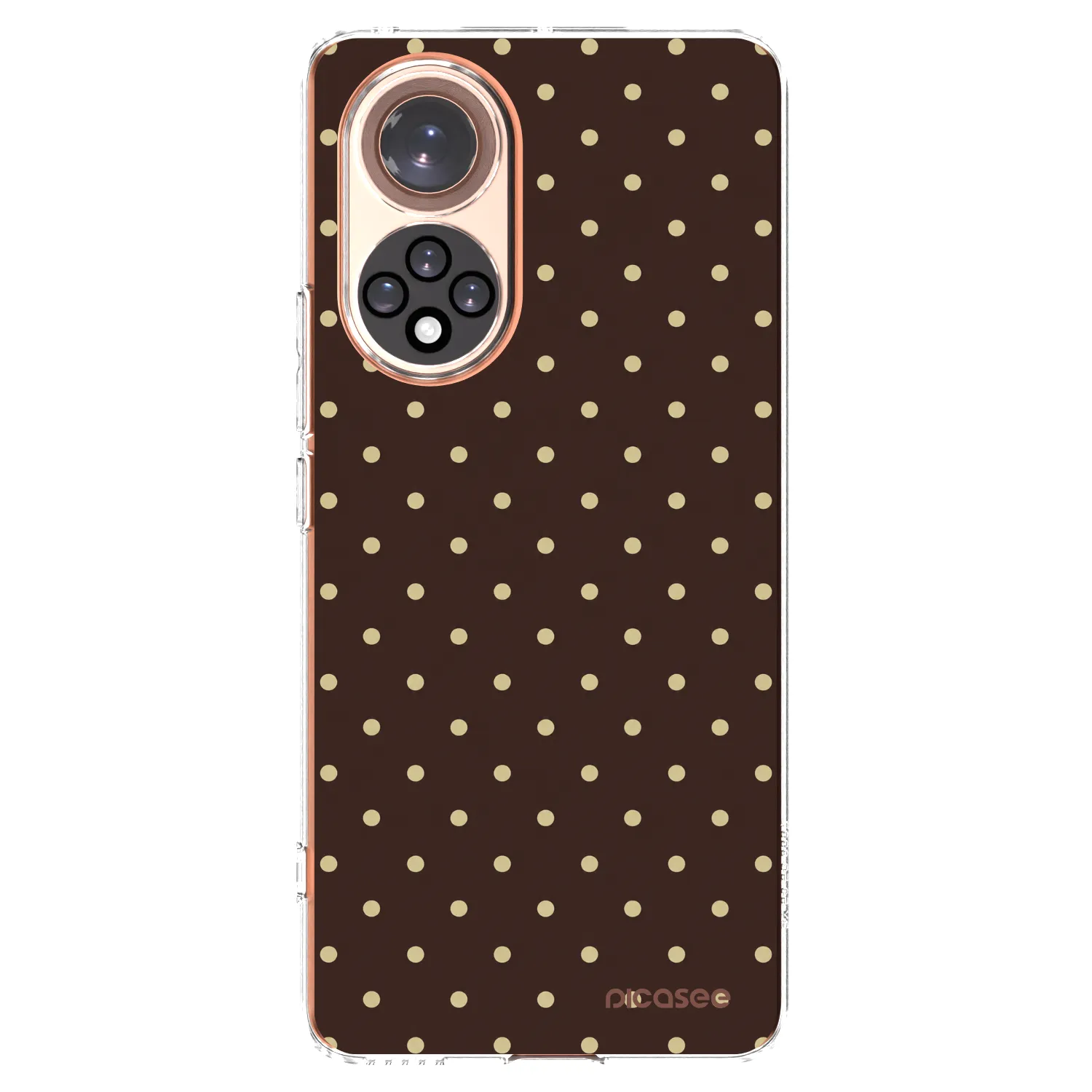 Picasee silikónový prehľadný obal pre Honor 50 5G - Vanilla Dots & Chocolate