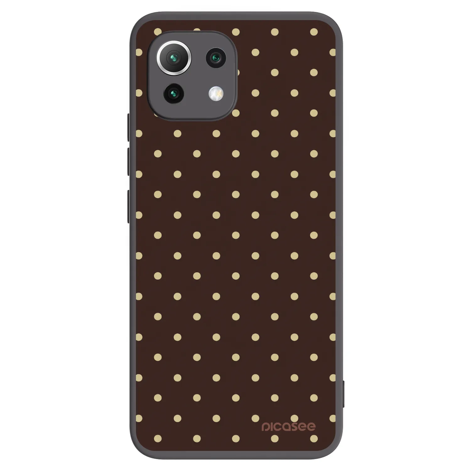 Picasee silikónový čierny obal pre Xiaomi 11 Lite 5G NE - Vanilla Dots & Chocolate