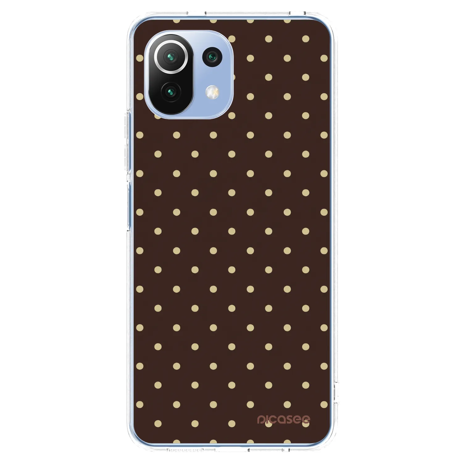 Picasee silikónový prehľadný obal pre Xiaomi 11 Lite 5G NE - Vanilla Dots & Chocolate