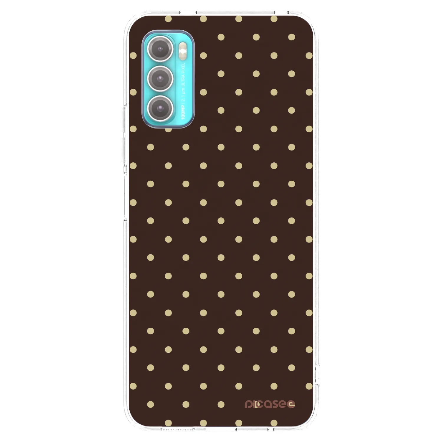 Picasee silikónový prehľadný obal pre Motorola Moto G60 - Vanilla Dots & Chocolate