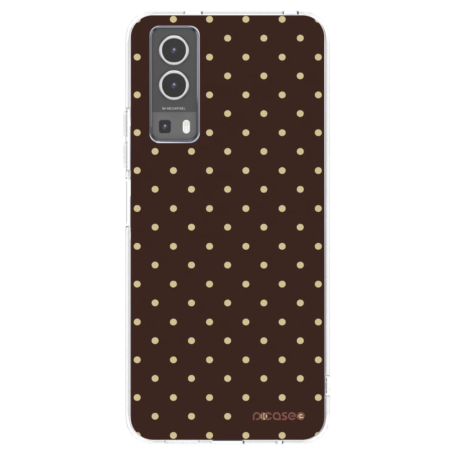 Picasee silikónový prehľadný obal pre Vivo Y72 5G - Vanilla Dots & Chocolate