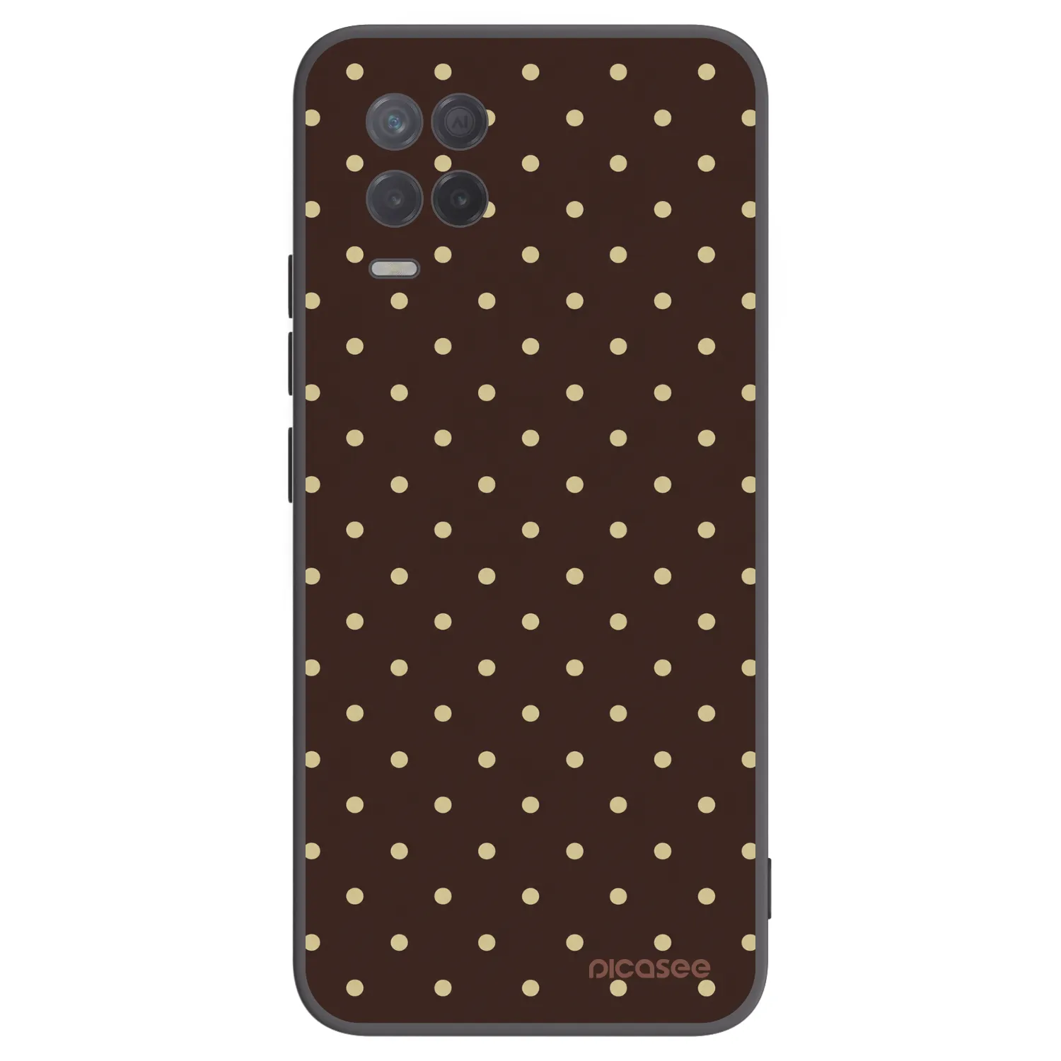 Picasee silikónový čierny obal pre Realme 8 5G - Vanilla Dots & Chocolate