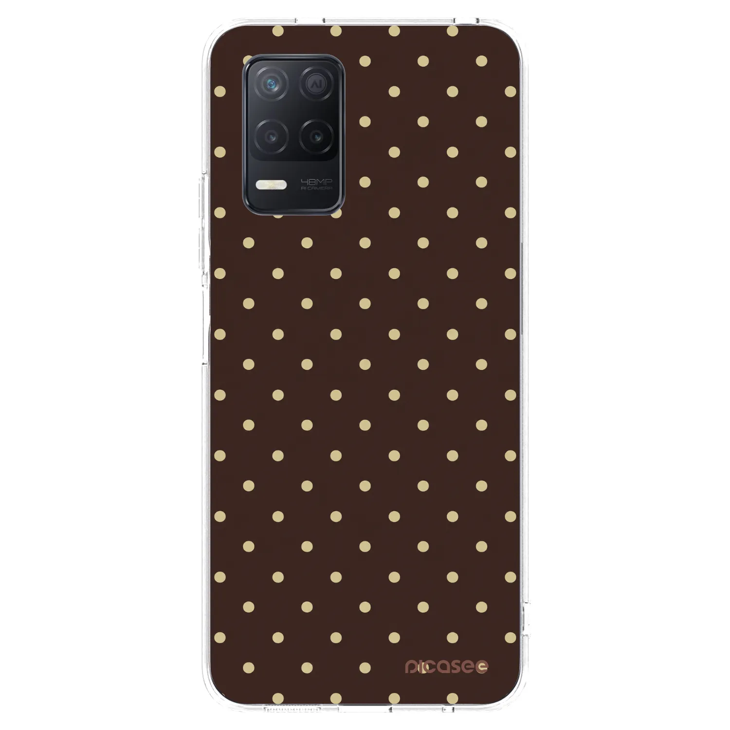 Picasee silikónový prehľadný obal pre Realme 8 5G - Vanilla Dots & Chocolate