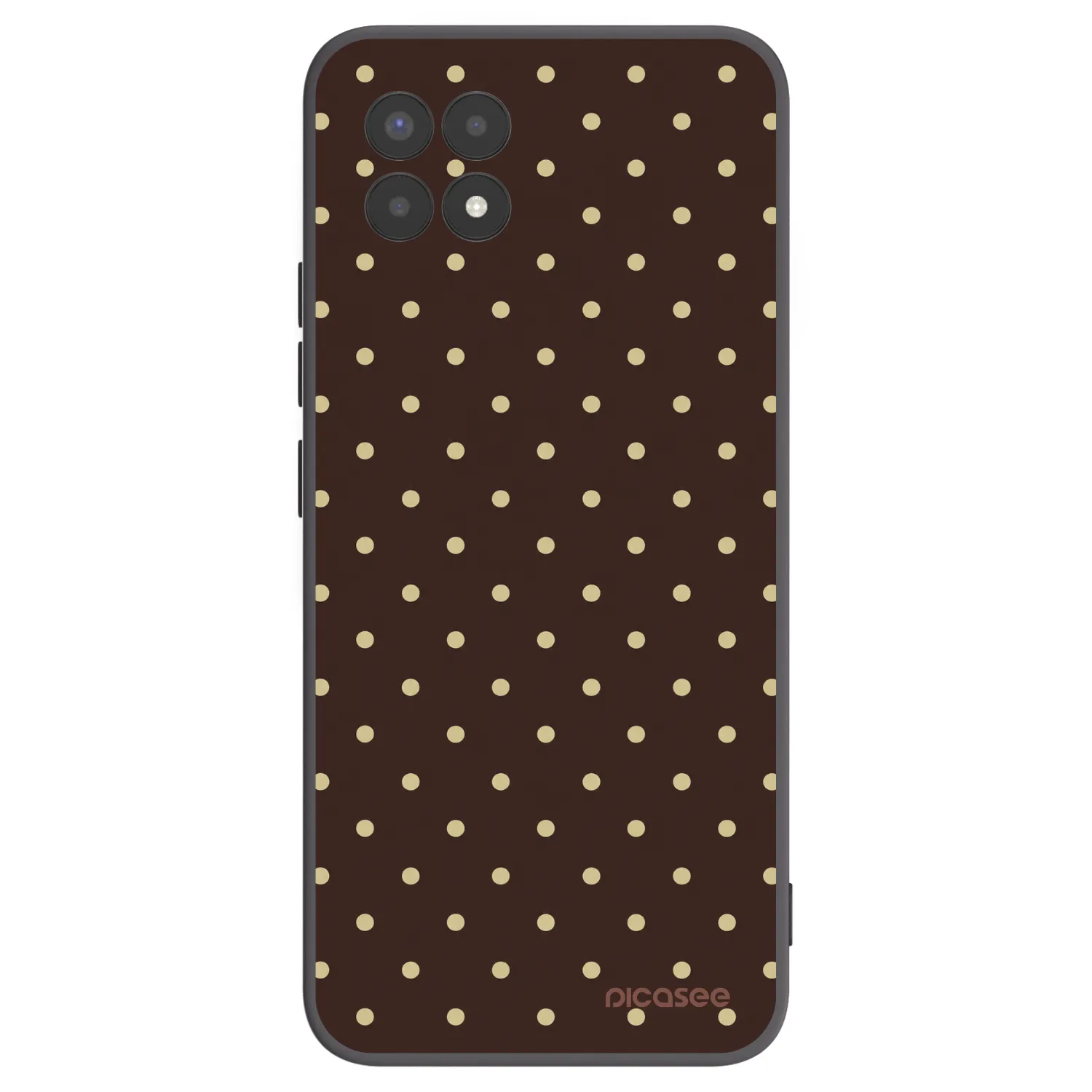 Picasee silikónový čierny obal pre Realme 8i - Vanilla Dots & Chocolate