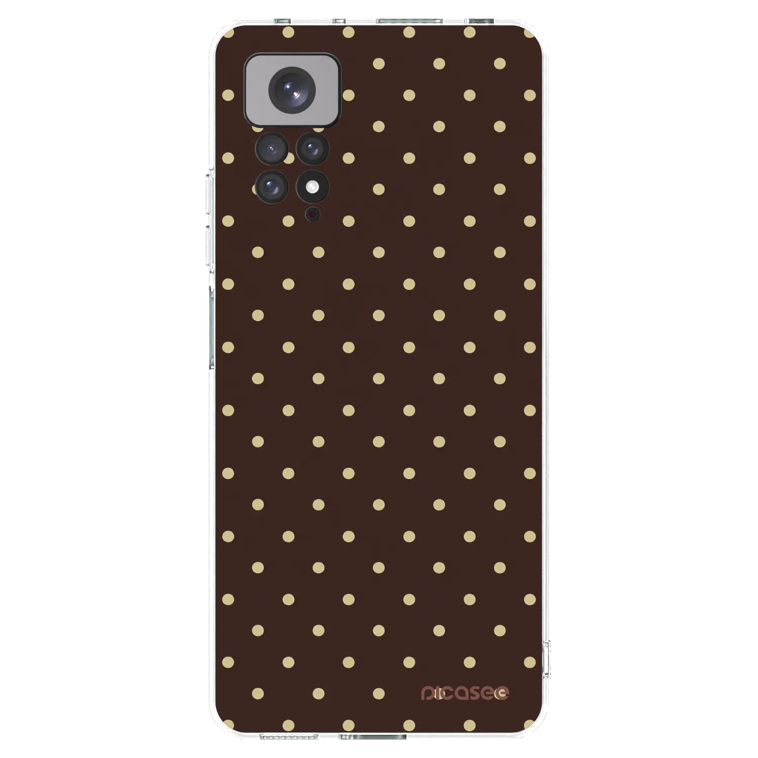 Picasee silikónový prehľadný obal pre Xiaomi Redmi Note 11 - Vanilla Dots & Chocolate