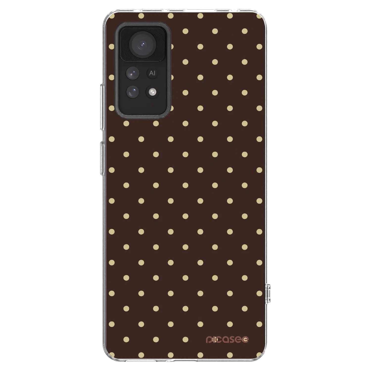 Picasee silikónový prehľadný obal pre Xiaomi Redmi Note 11 Pro - Vanilla Dots & Chocolate
