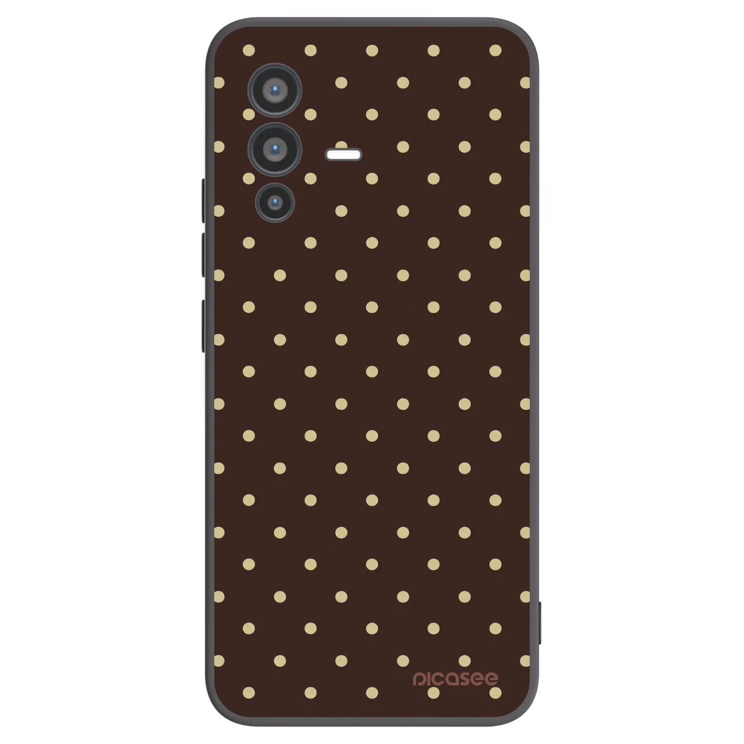 Picasee silikónový čierny obal pre Vivo V23 5G - Vanilla Dots & Chocolate