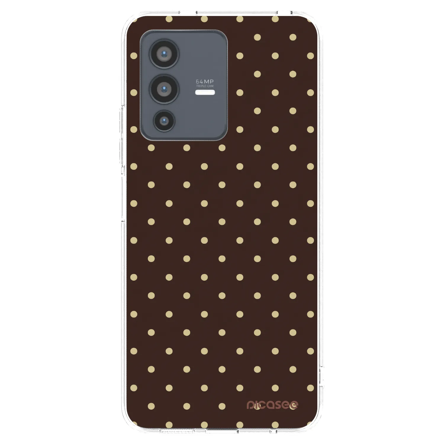 Picasee silikónový prehľadný obal pre Vivo V23 5G - Vanilla Dots & Chocolate