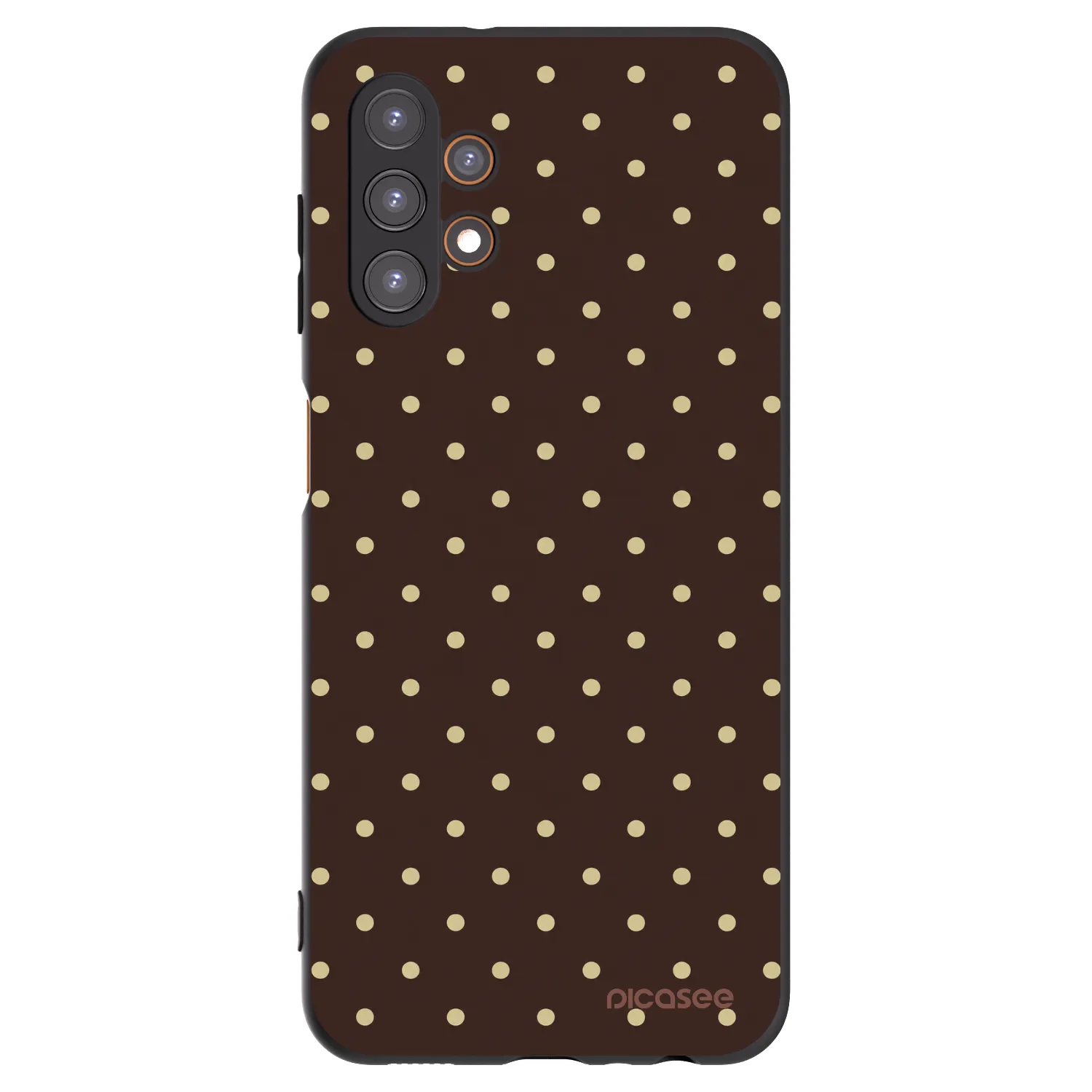 Picasee silikónový čierny obal pre Samsung Galaxy A13 4G A135 - Vanilla Dots & Chocolate