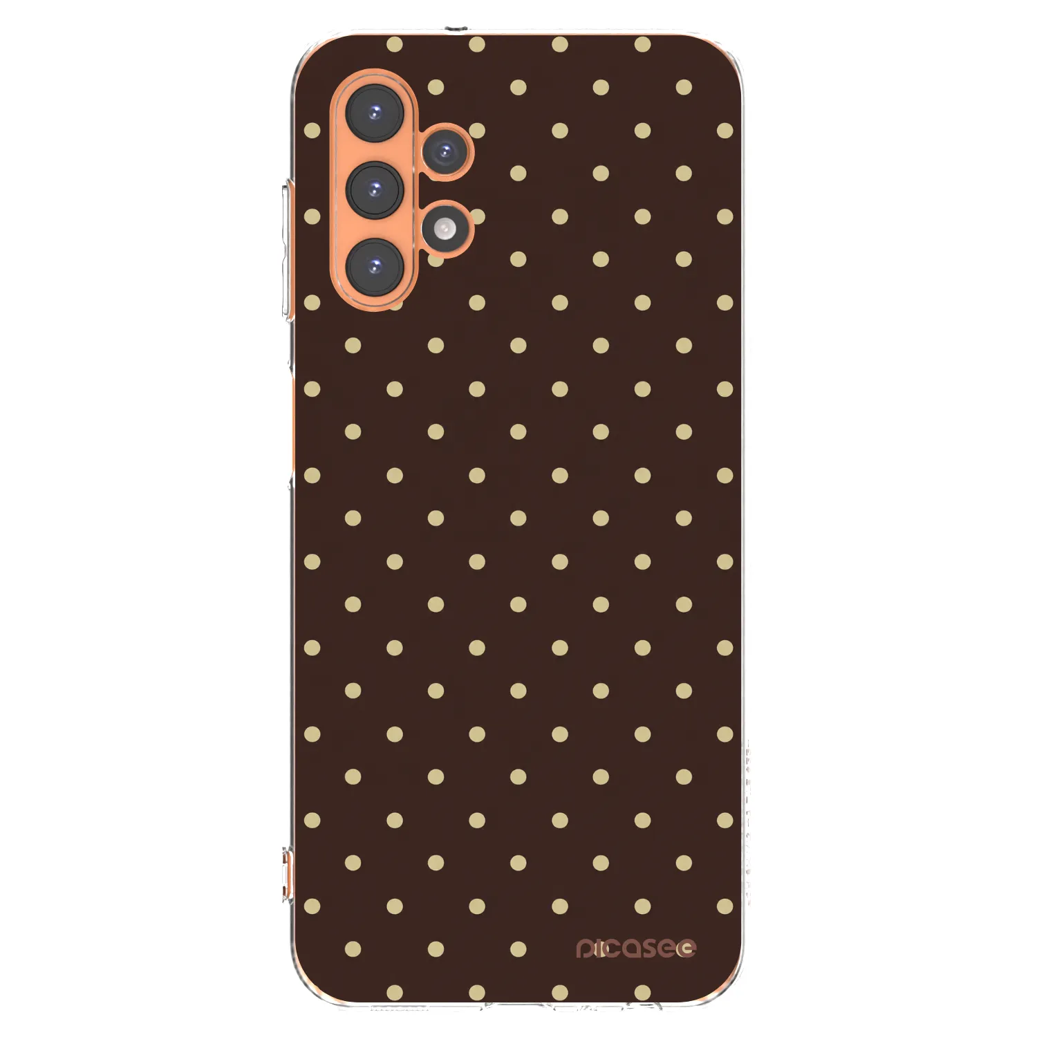 Picasee silikónový prehľadný obal pre Samsung Galaxy A13 4G A135 - Vanilla Dots & Chocolate
