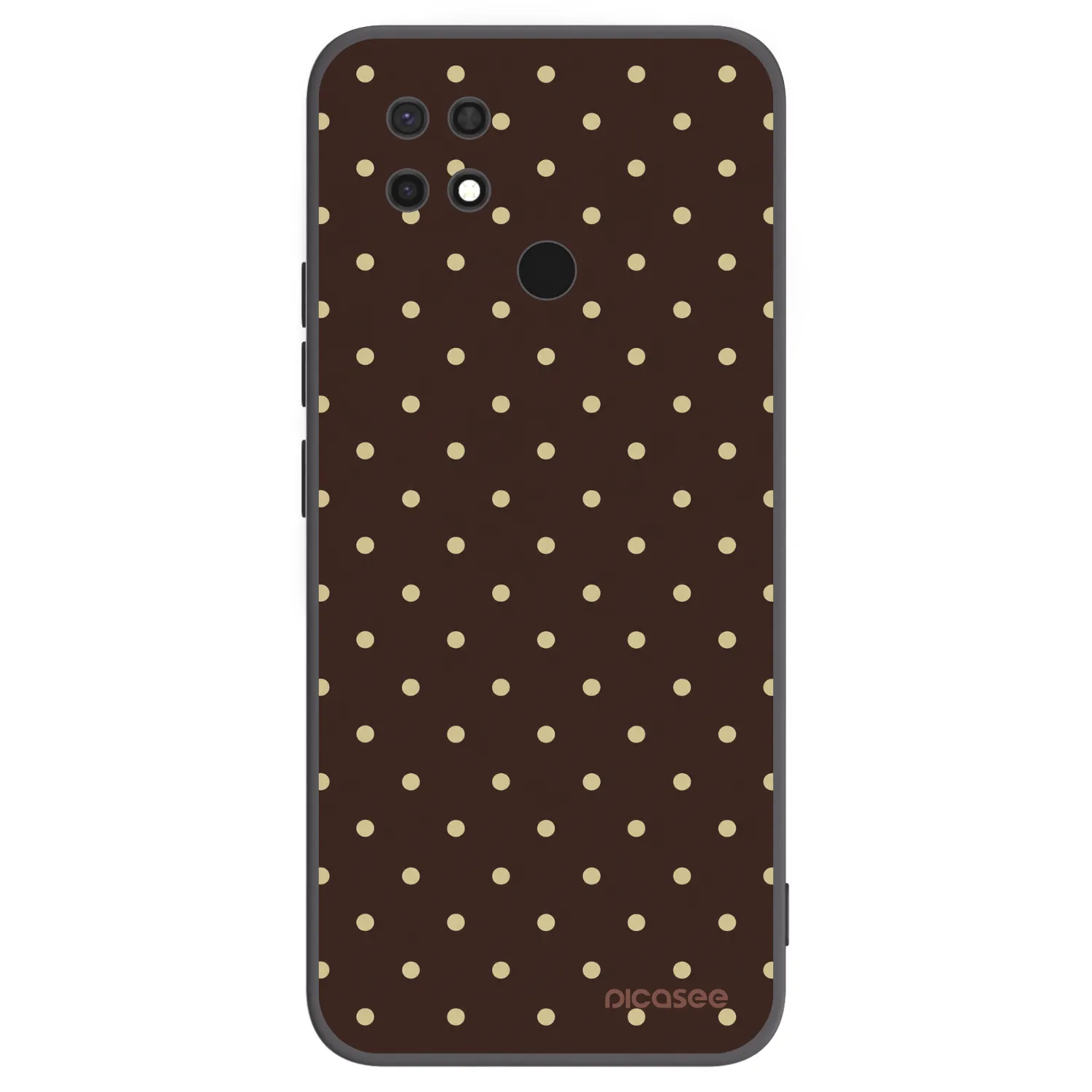 Picasee silikónový čierny obal pre Xiaomi Redmi 10C - Vanilla Dots & Chocolate