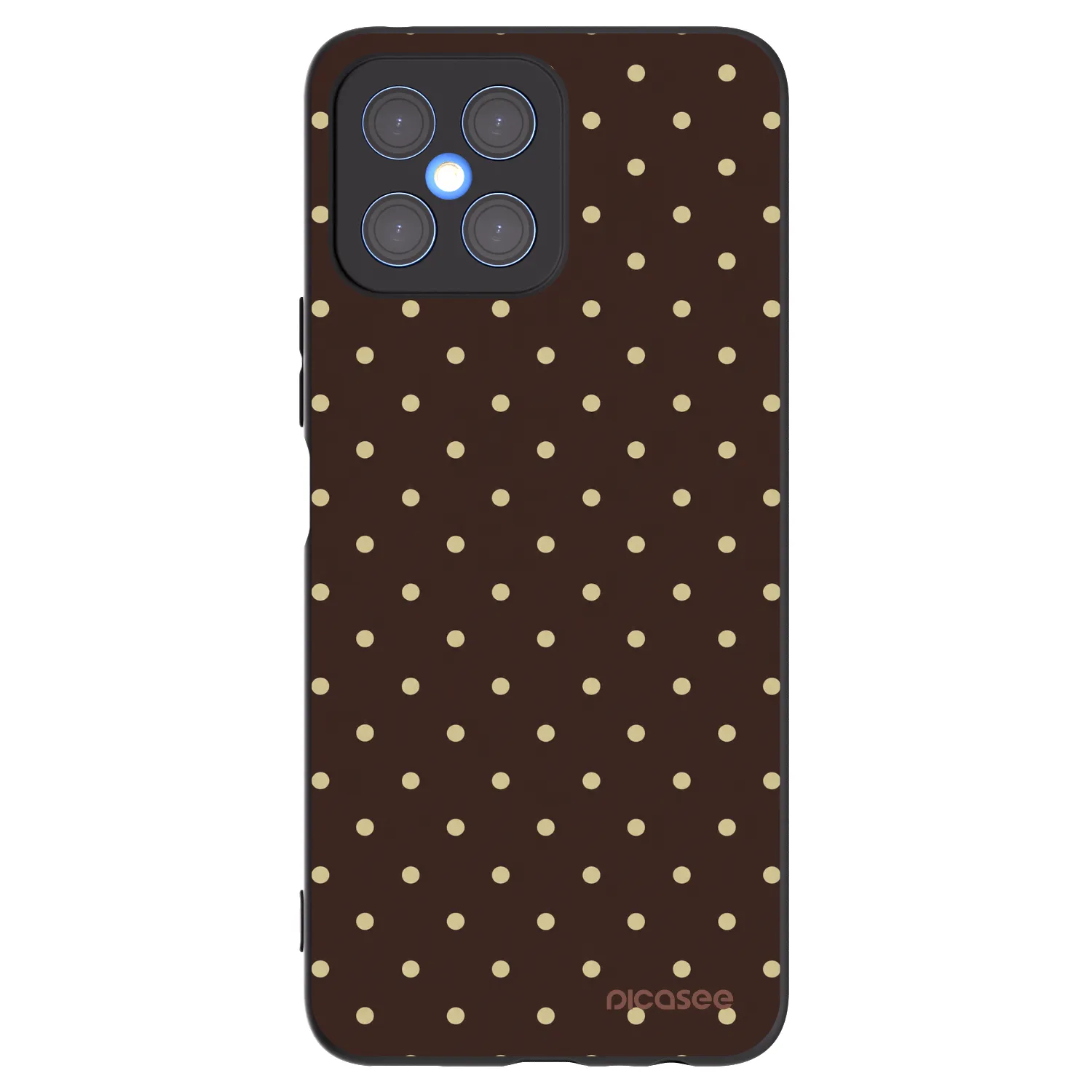 Picasee silikónový čierny obal pre Honor X8 4G - Vanilla Dots & Chocolate