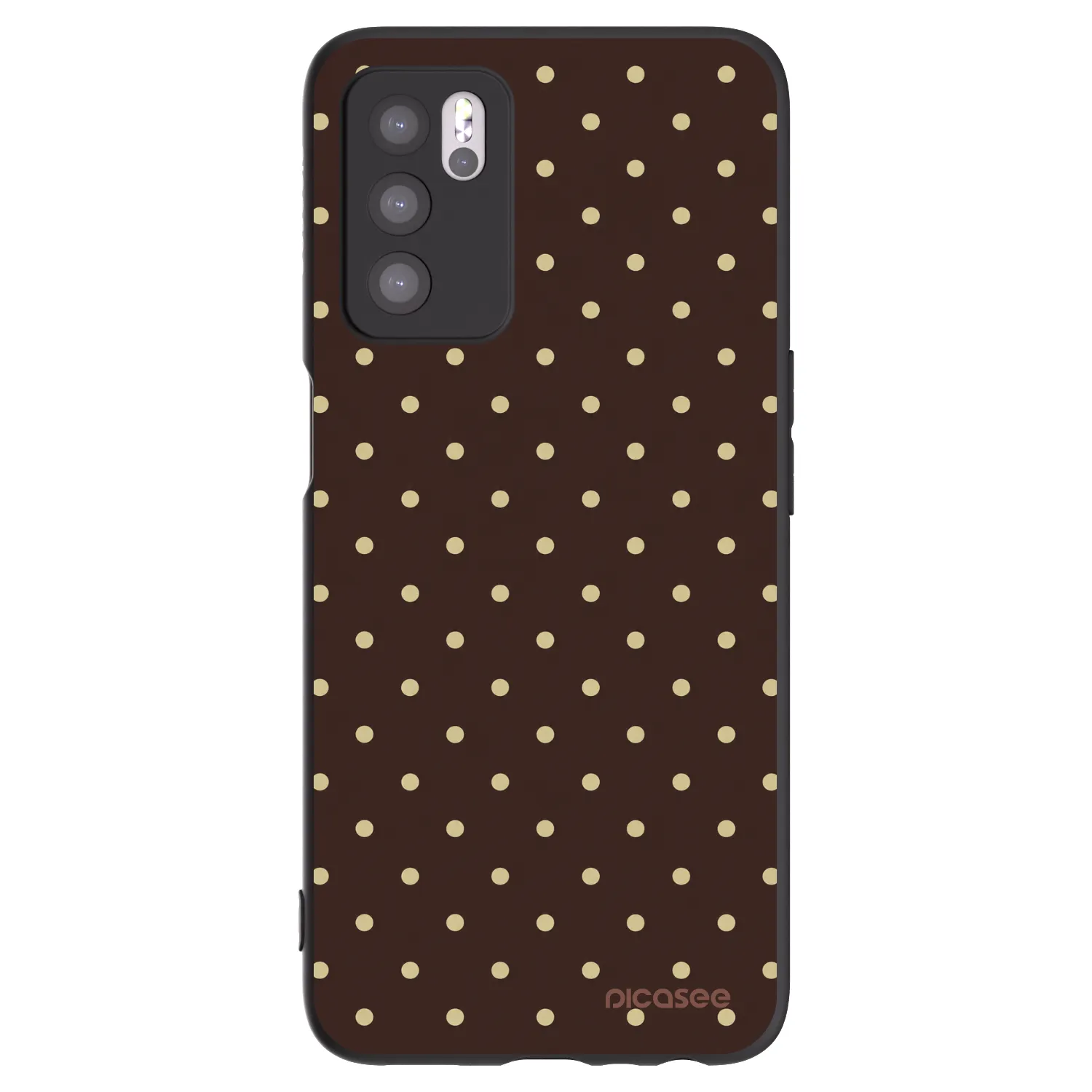 Picasee silikónový čierny obal pre OPPO A16s - Vanilla Dots & Chocolate