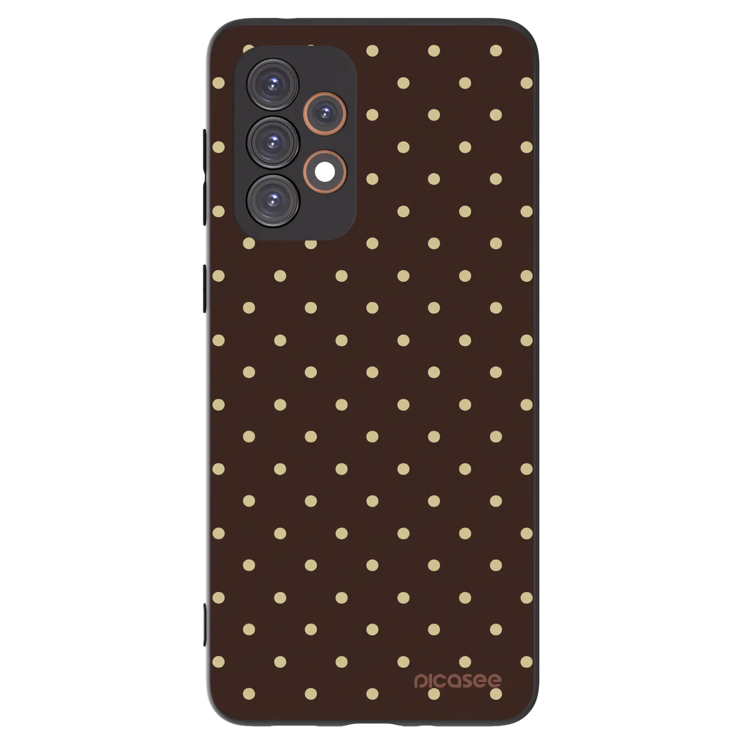 Picasee silikónový čierny obal pre Samsung Galaxy A33 5G A336 - Vanilla Dots & Chocolate