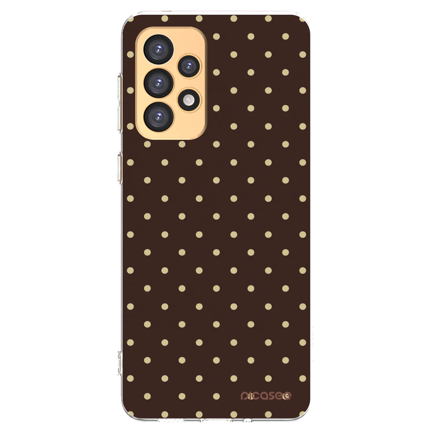 Picasee silikónový prehľadný obal pre Samsung Galaxy A33 5G A336 - Vanilla Dots & Chocolate