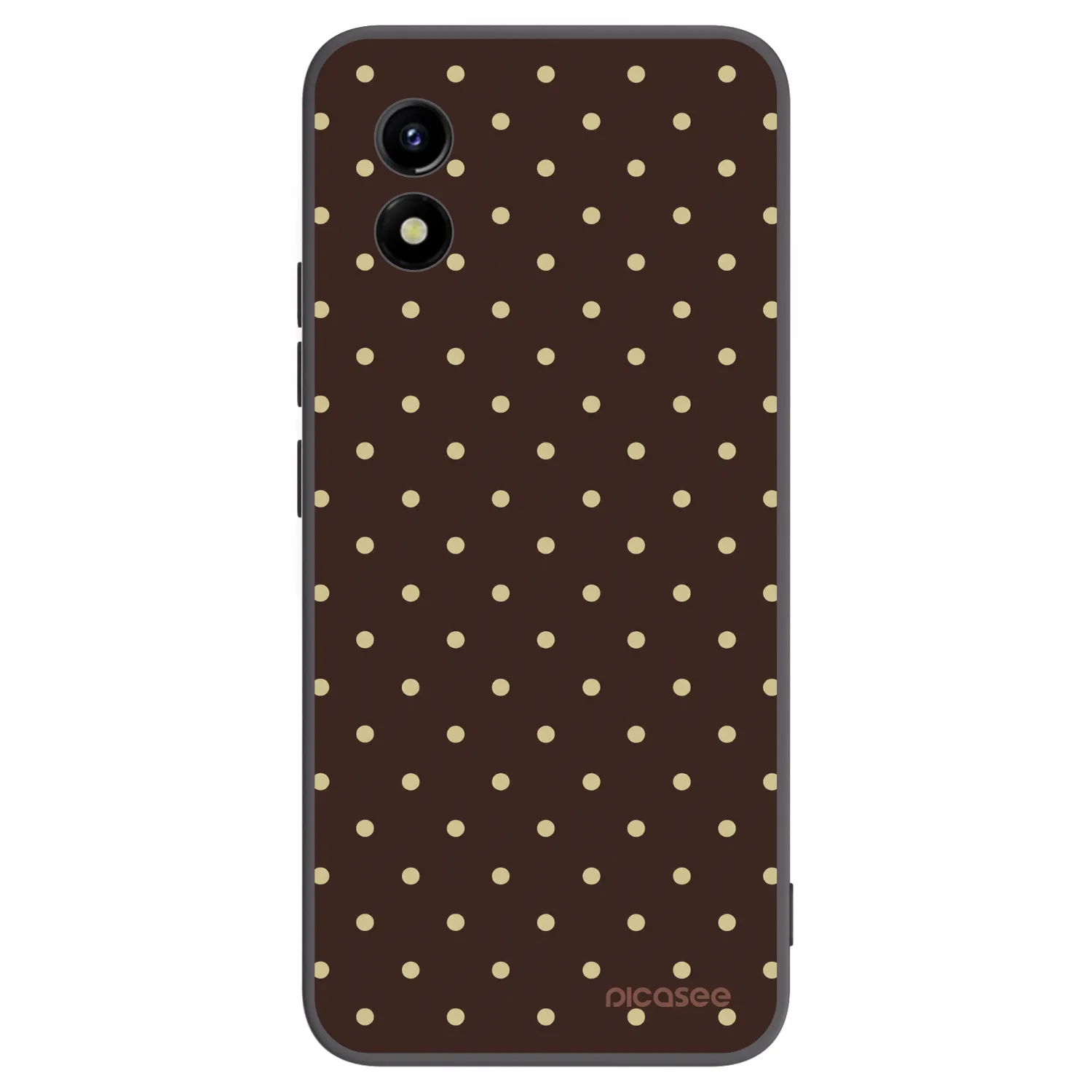 Picasee silikónový čierny obal pre Vivo Y01 - Vanilla Dots & Chocolate