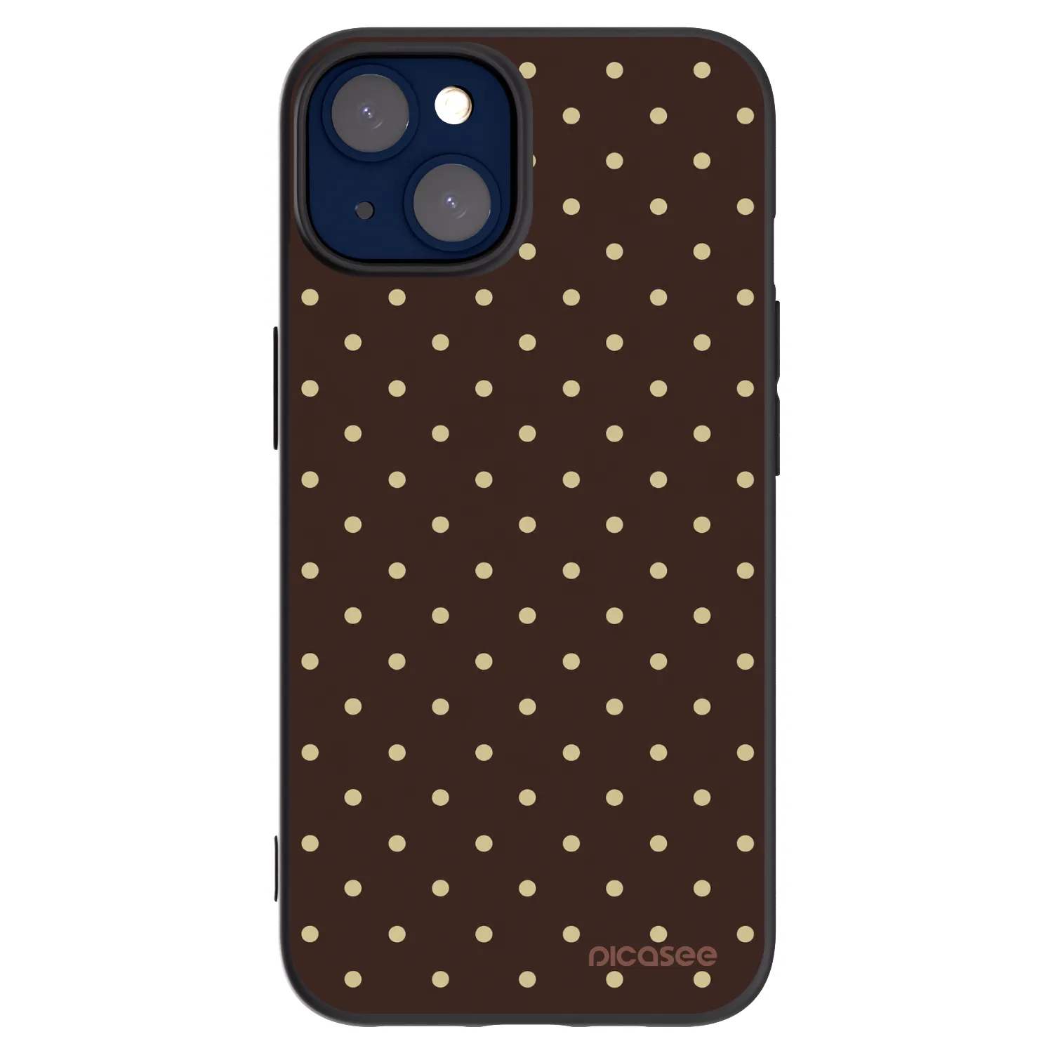 Picasee silikónový čierny obal pre Apple iPhone 14 - Vanilla Dots & Chocolate