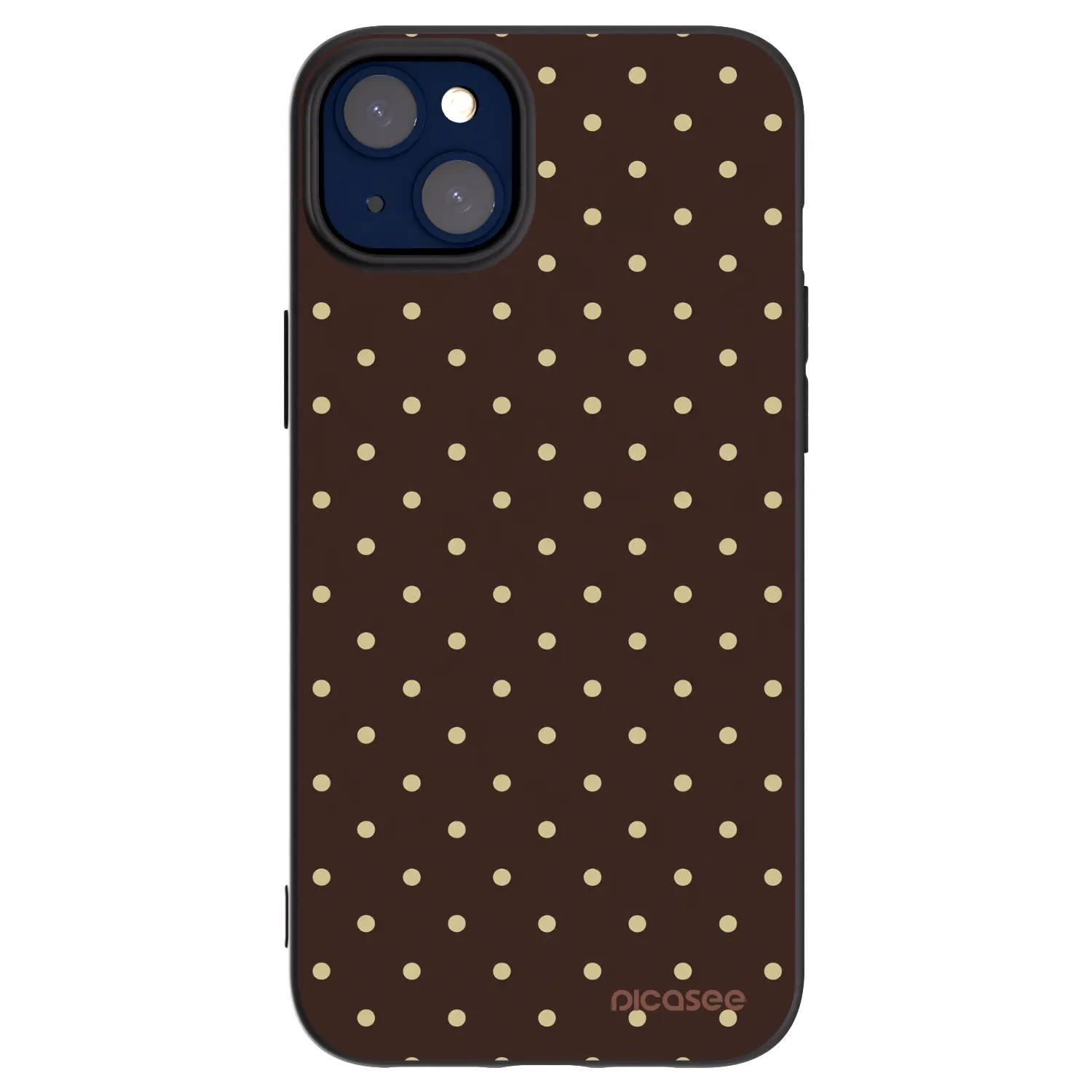 Picasee silikónový čierny obal pre Apple iPhone 14 Plus - Vanilla Dots & Chocolate